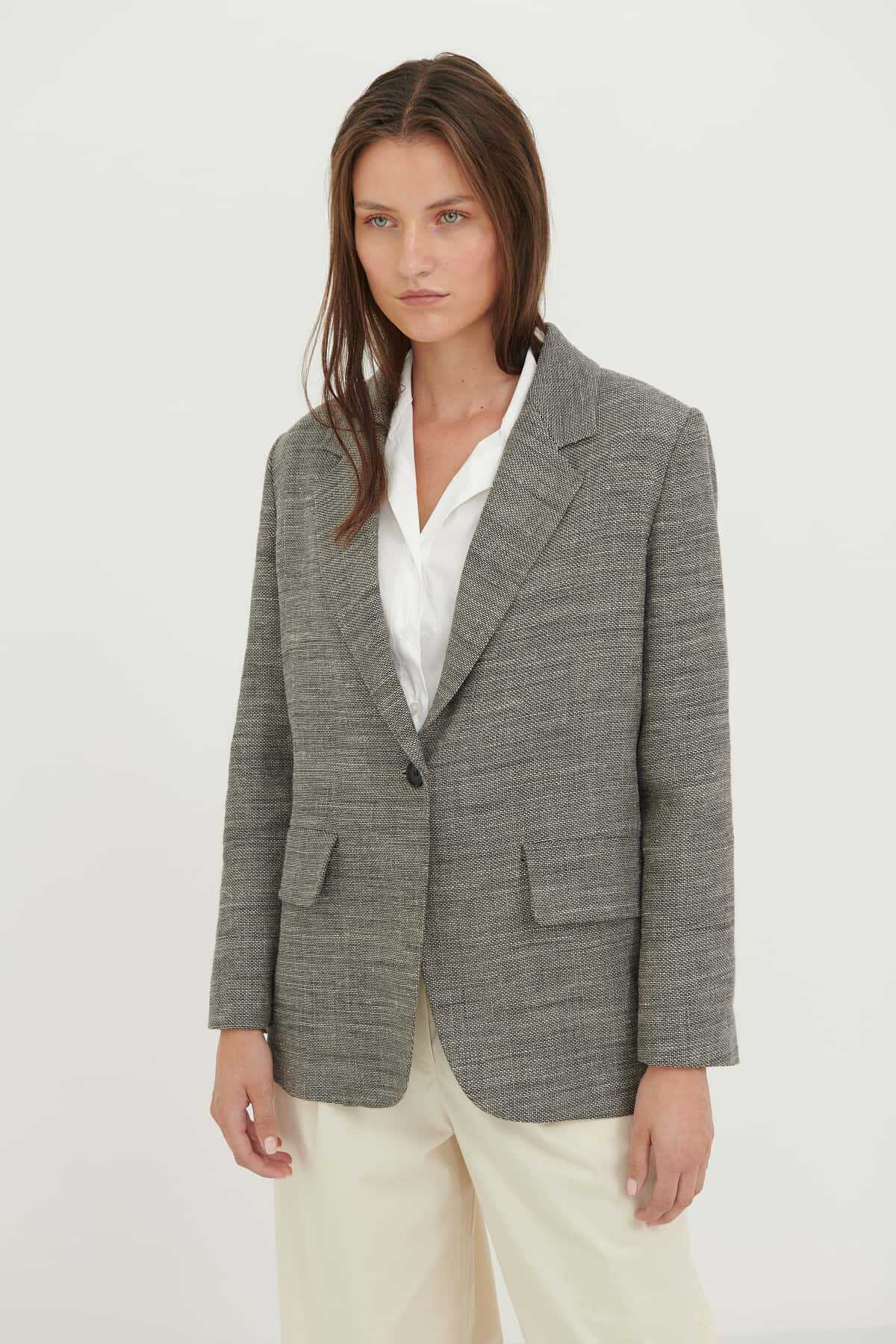 Blazer Ceket Bej