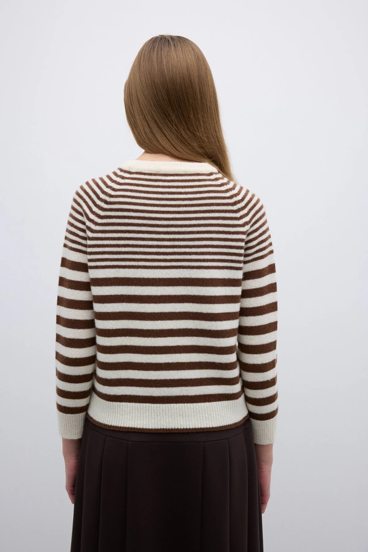 %100 Yün Çizgili Triko Standart Renk - 2