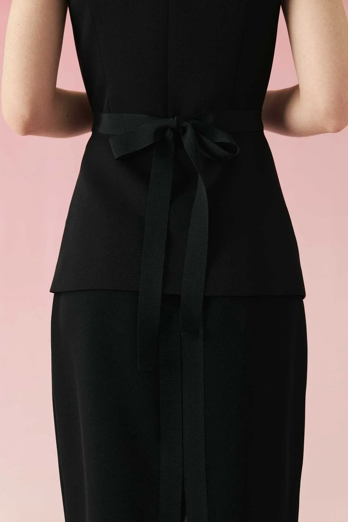 Grogren Kuşaklı Bisiklet Yaka Yelek Siyah - 4