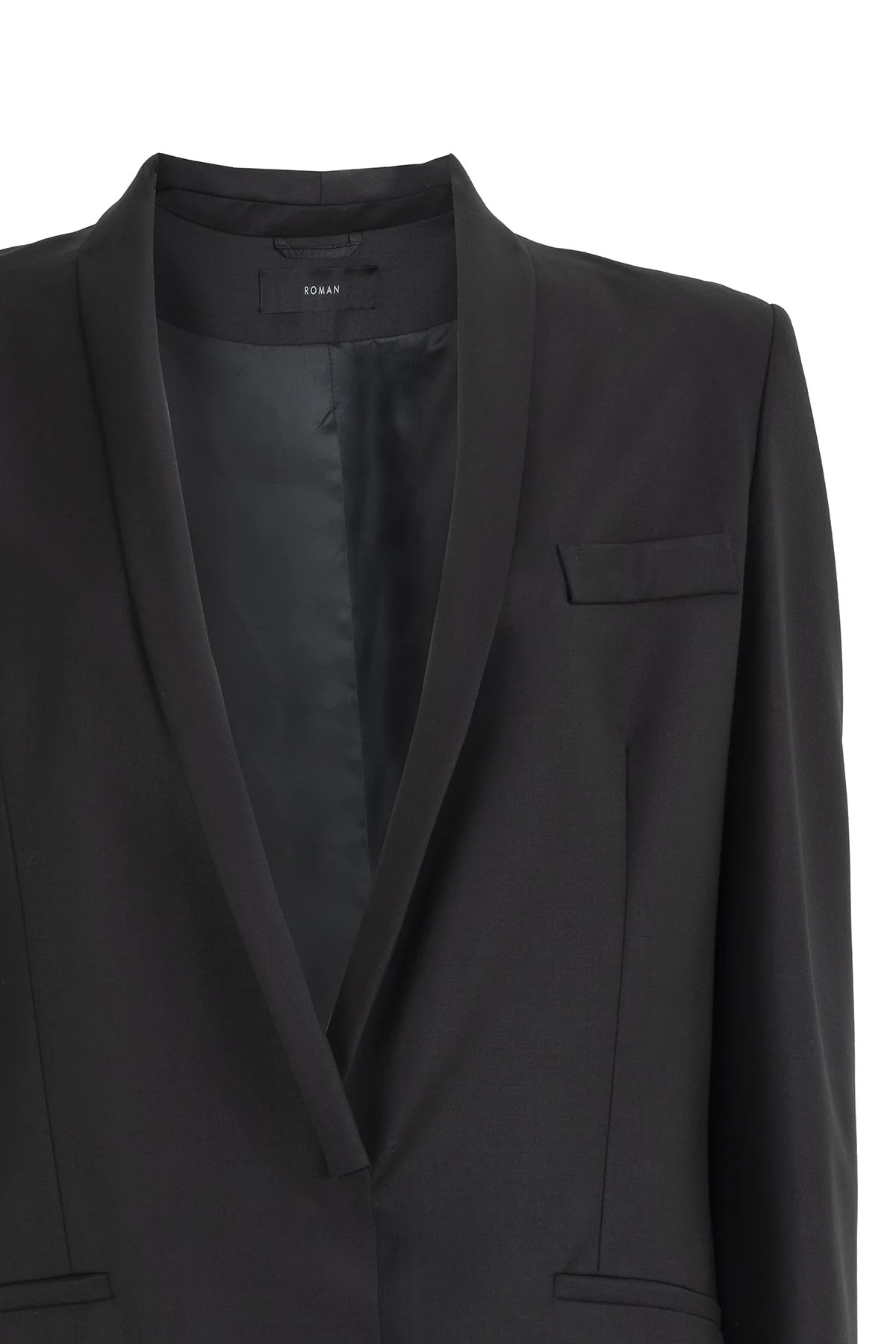  Arkası Yırtmaçlı Kadın Ceket Siyah - 3