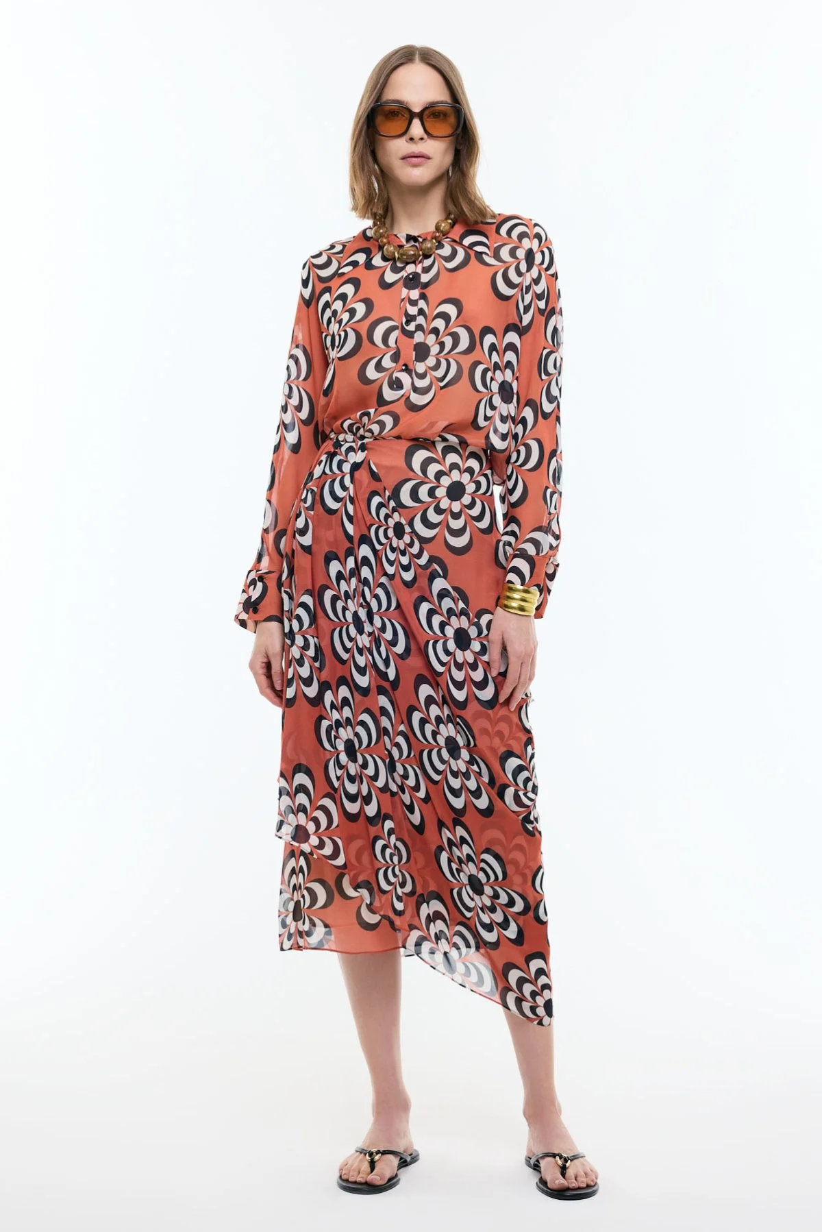 Asimetrik Midi Boy Etek Standart Renk - 1