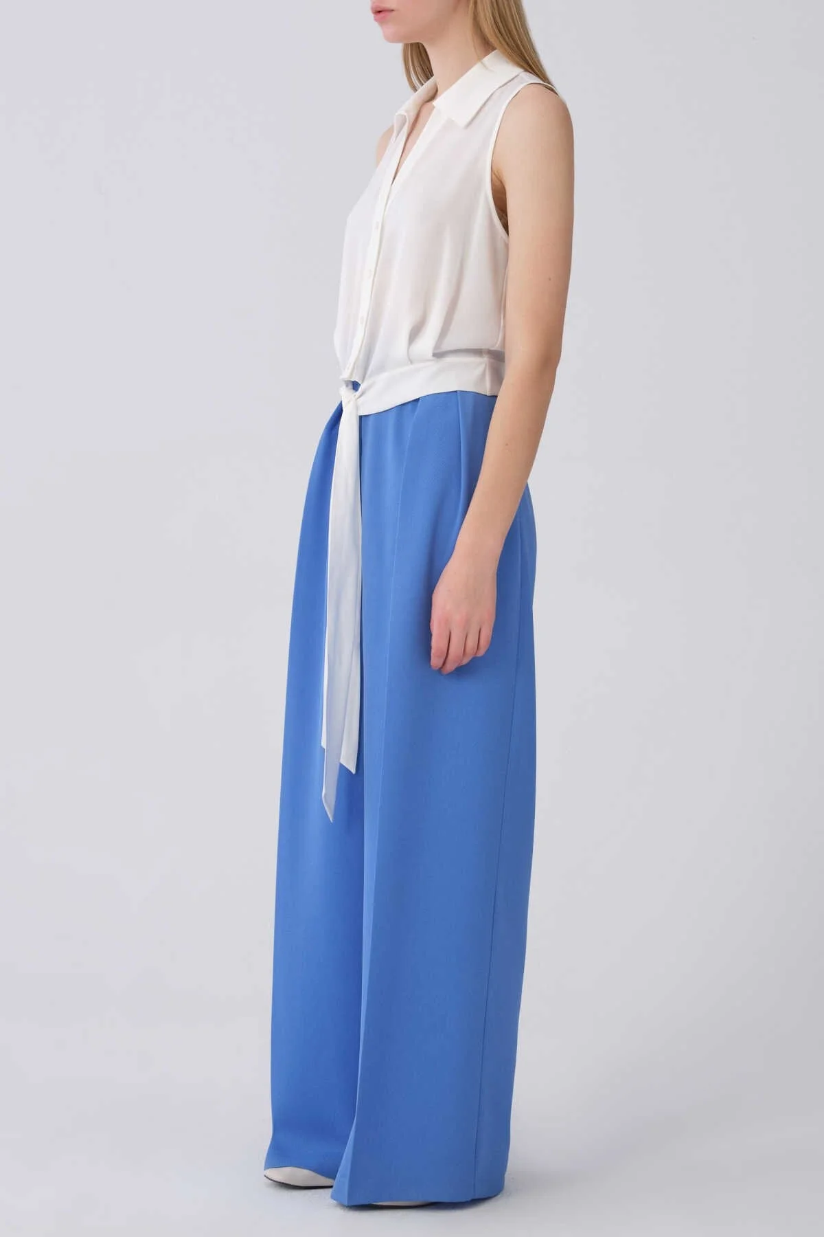 Askılı Belden Bağlamalı Gömlek Kemik - 3