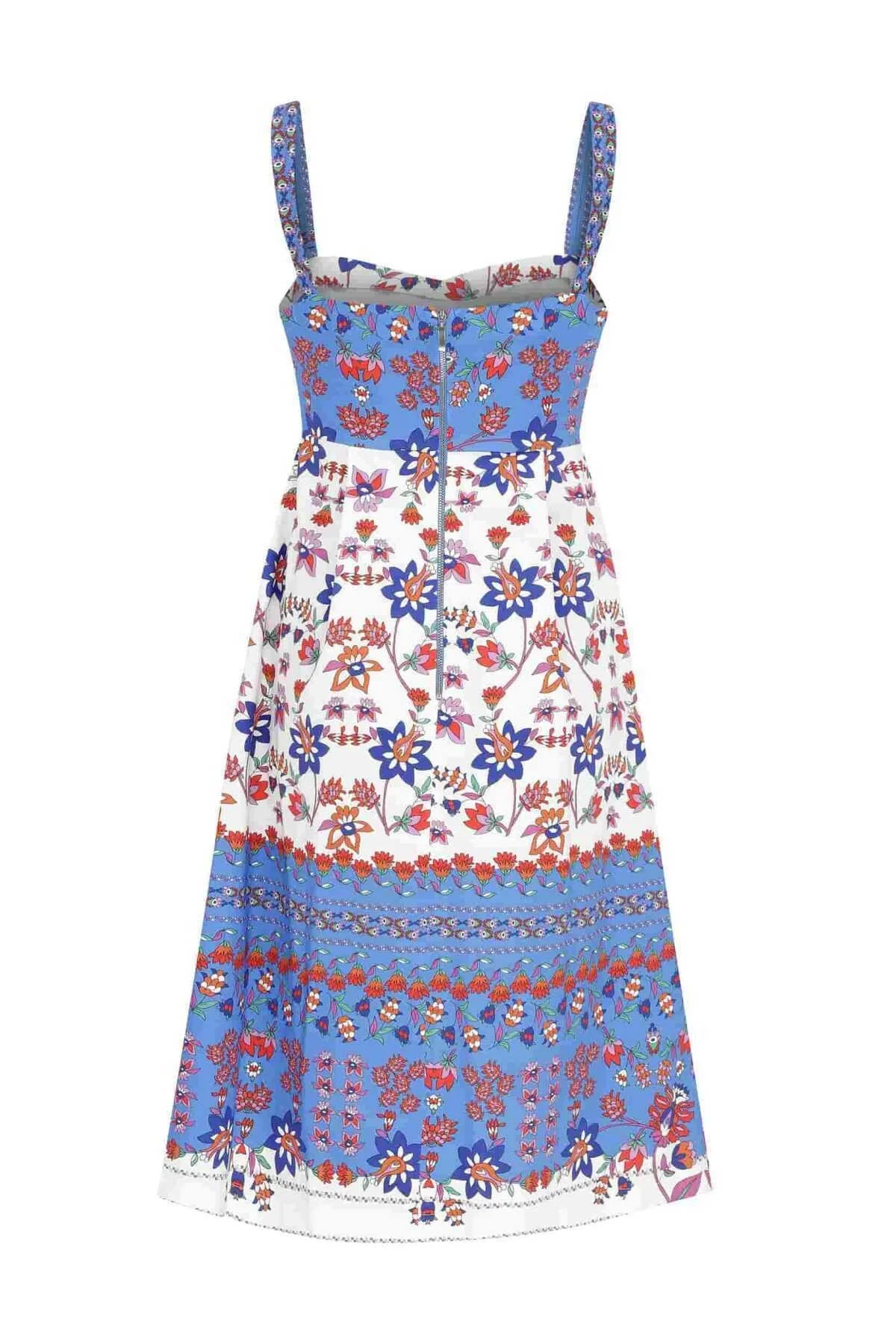 Askılı Çiçek Desenli Günlük Elbise Standart Renk - 5