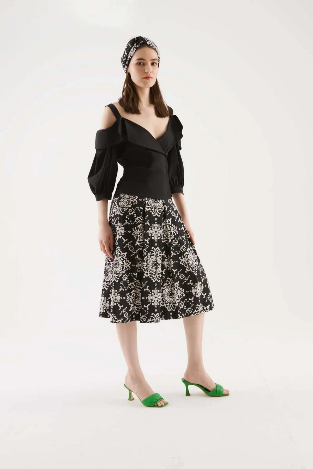 Askılı Kadın Gömlek Siyah - 3