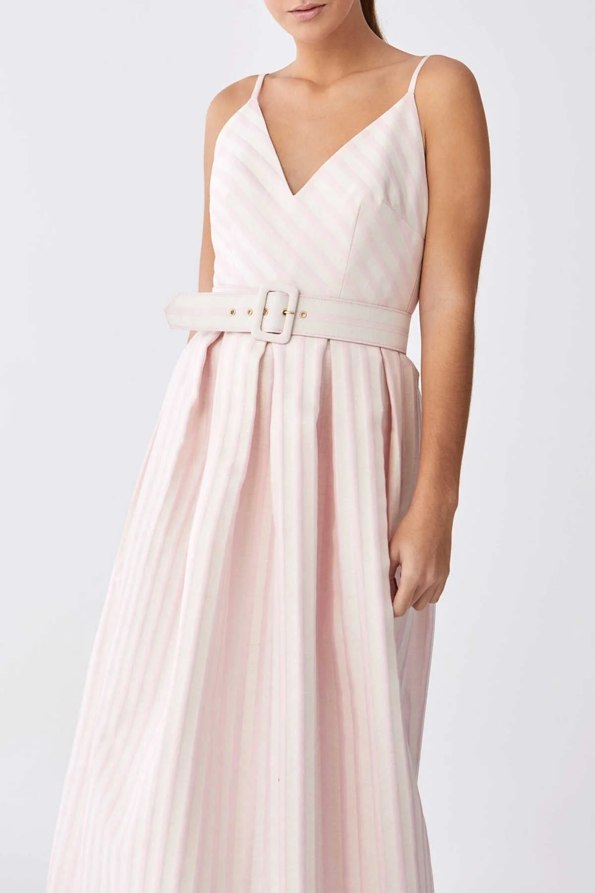 Askılı Kemerli Uzun Uzun Elbise Standart Renk - 4