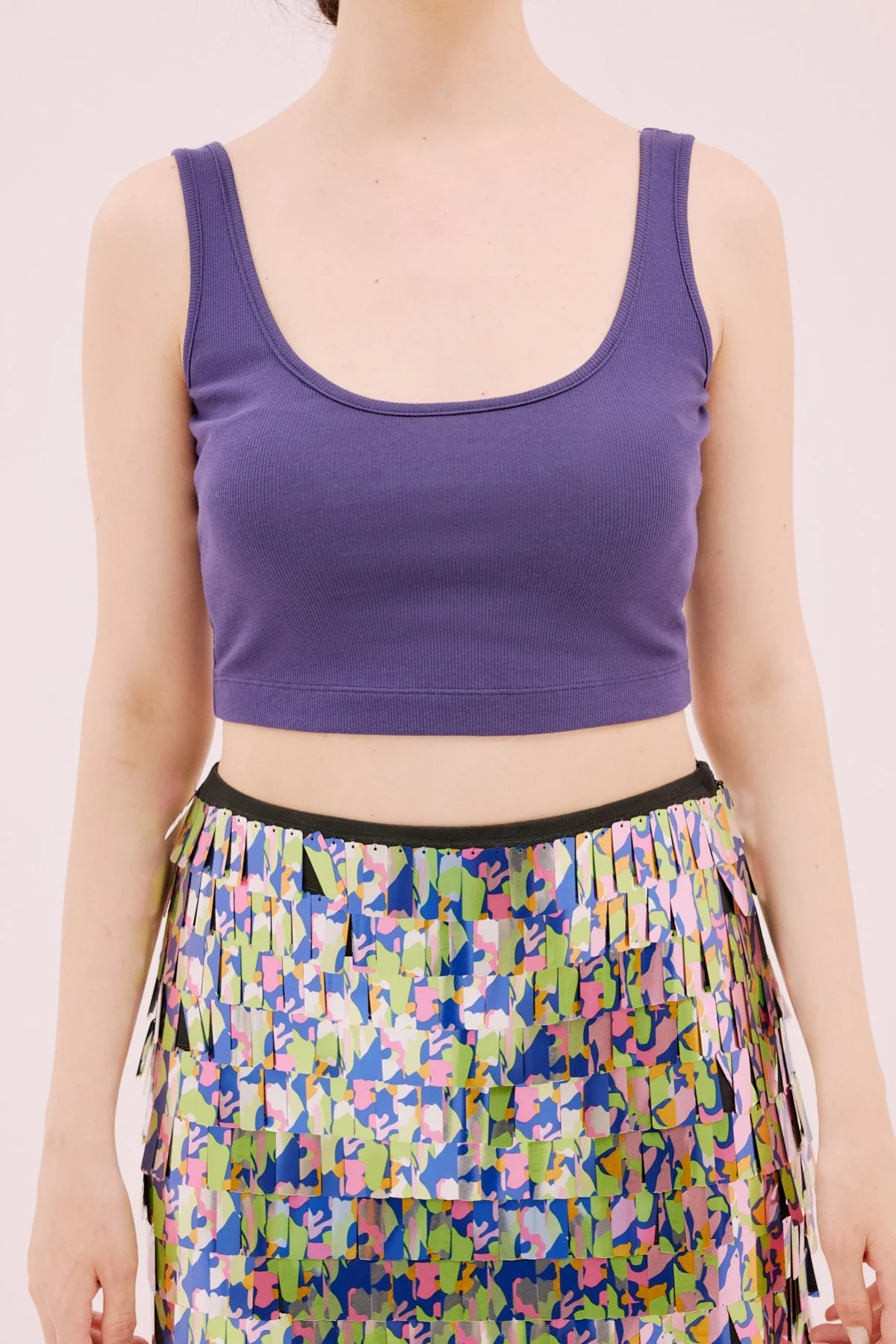 Örme Crop Lacivert - 1