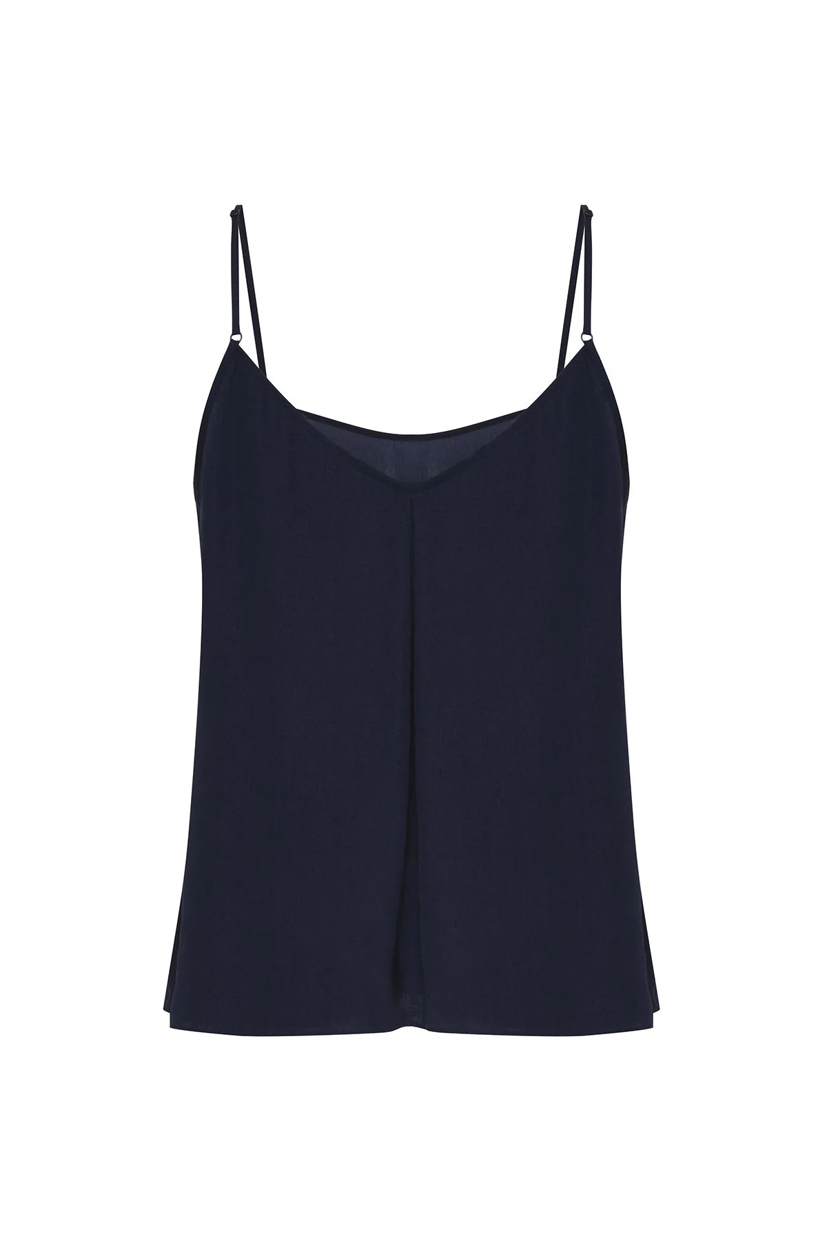 Askılı Saten Bluz Lacivert - 6