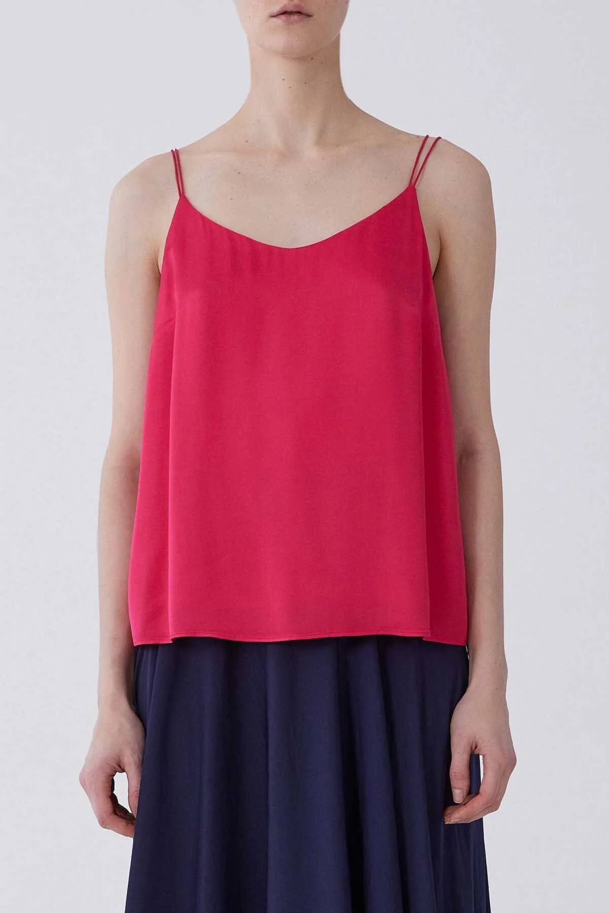 Askılı Sırt Detaylı Bluz Fuşya - 1