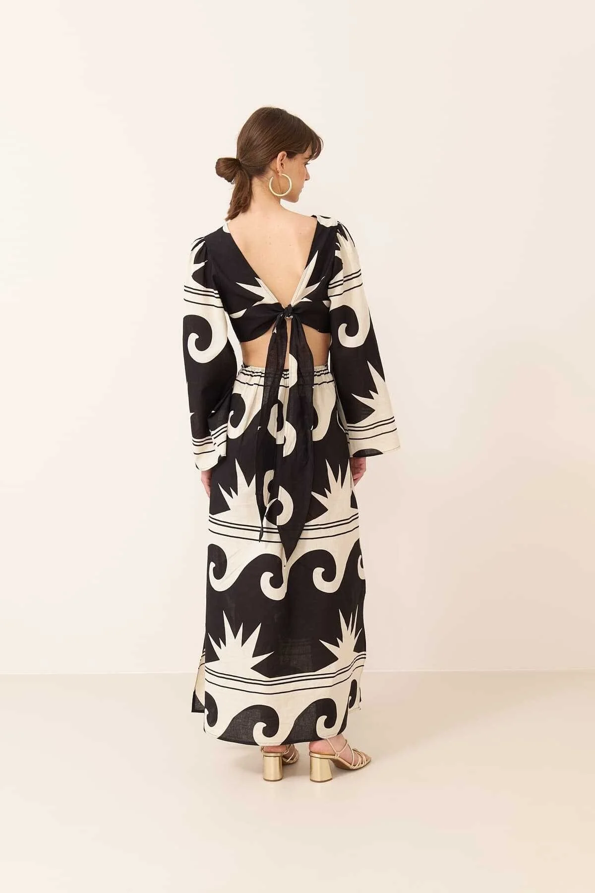 Bağlama Detaylı Maksi Boy Elbise Standart Renk - 2