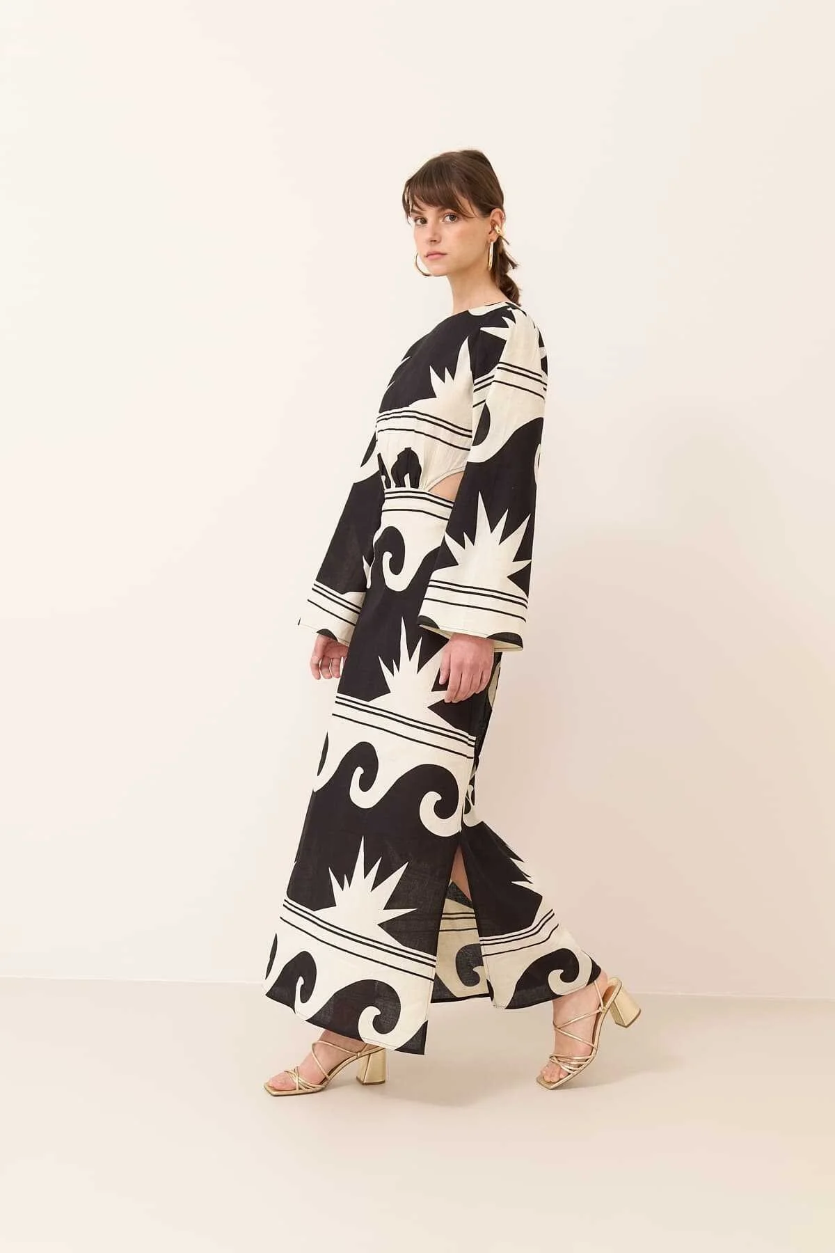 Bağlama Detaylı Maksi Boy Elbise Standart Renk - 4