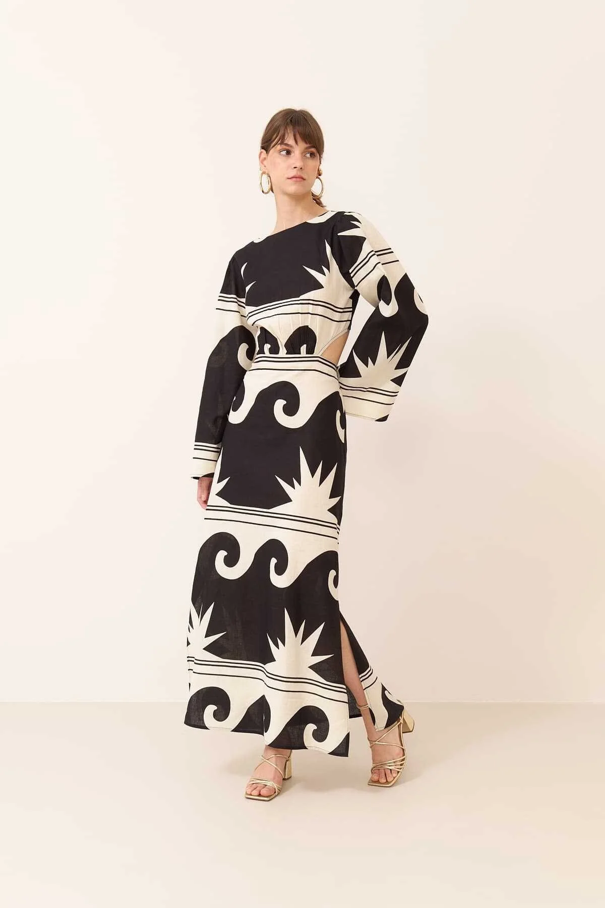 Bağlama Detaylı Maksi Boy Elbise Standart Renk - 3