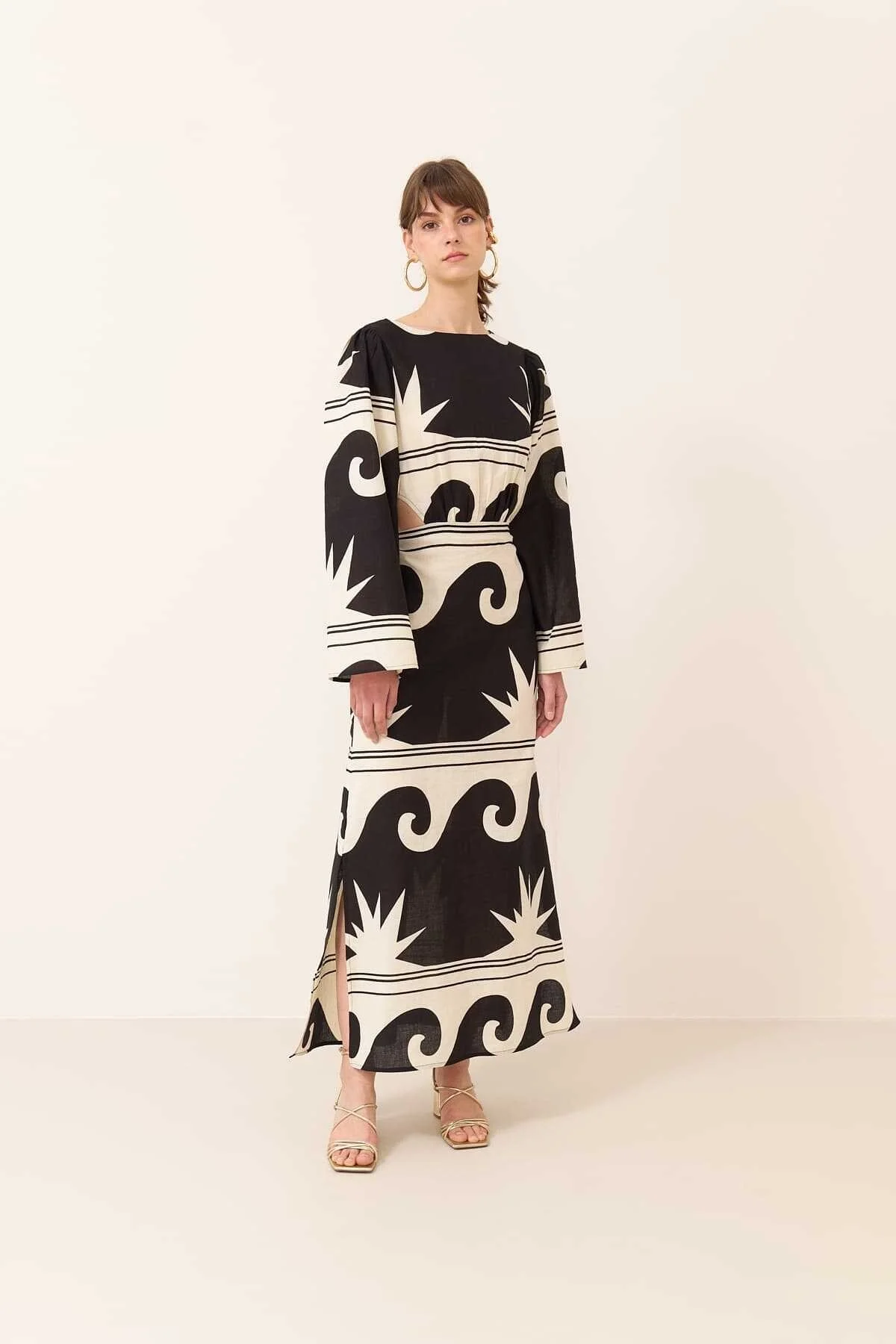 Bağlama Detaylı Maksi Boy Elbise Standart Renk - 1