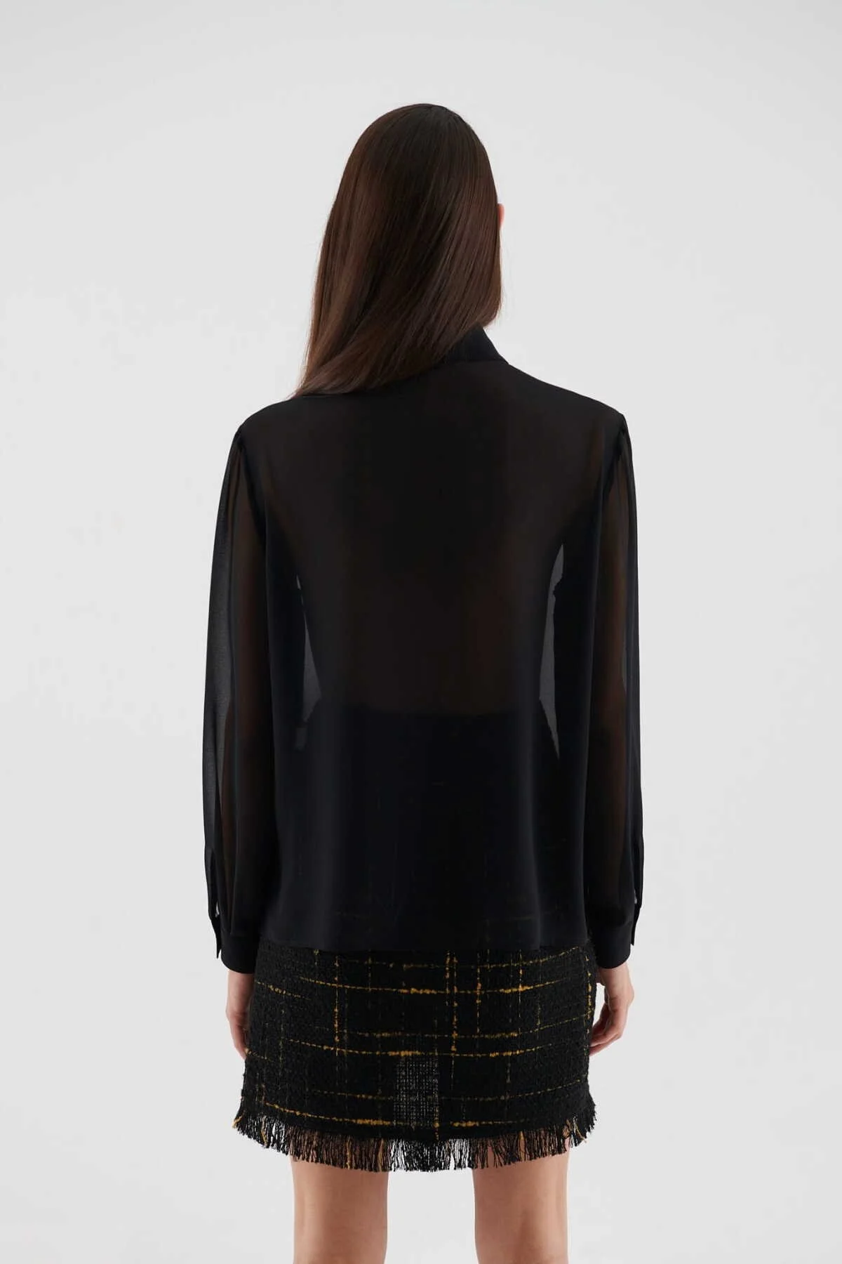  Bağlamalı Kadın Gömlek Siyah - 2