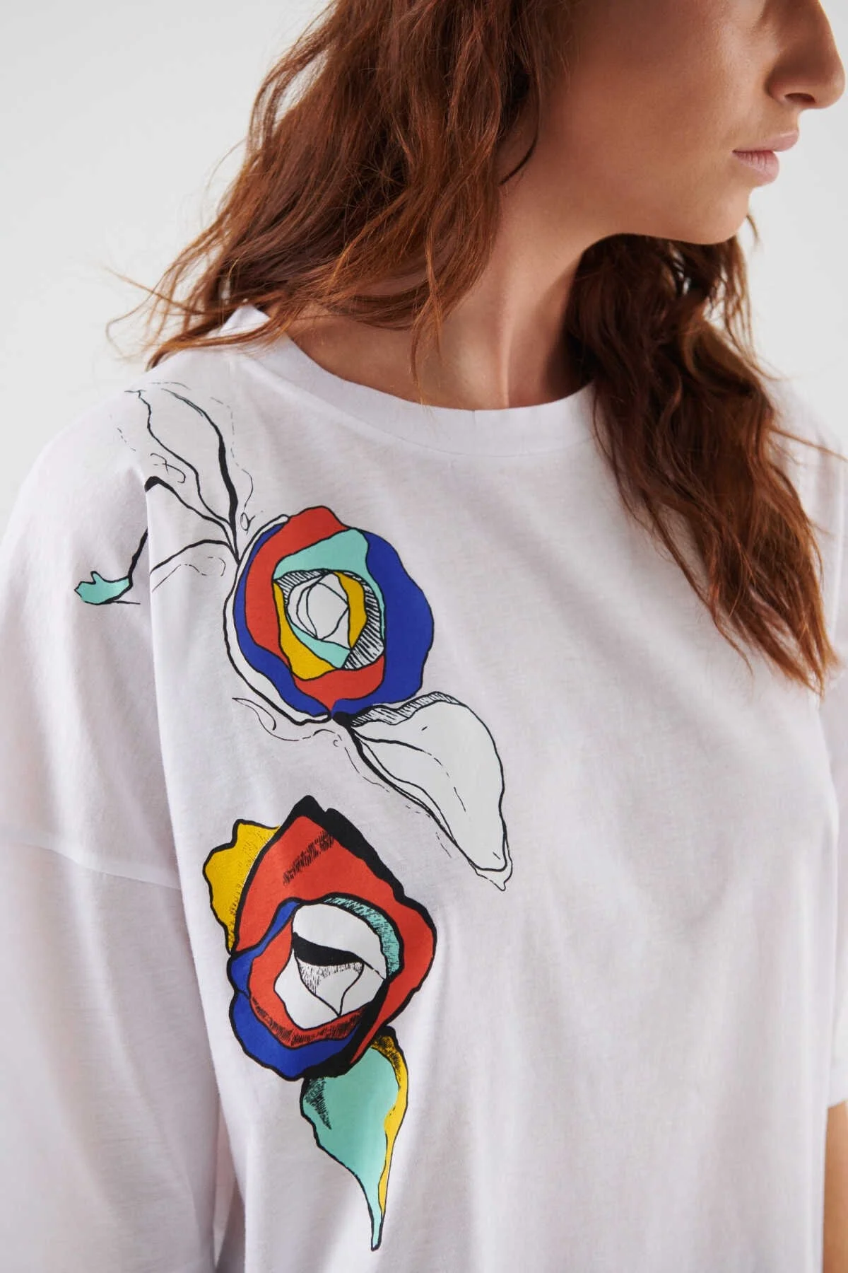  Baskılı T-Shirt Beyaz - 2