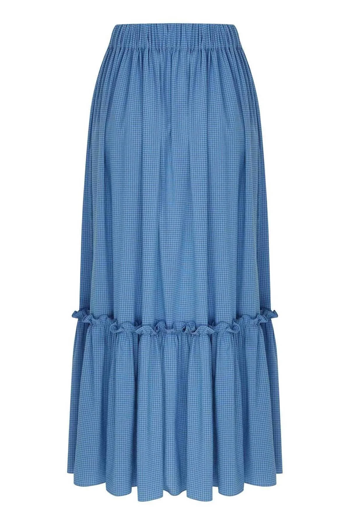 Belden Bağlamalı Uzun Etek Standart Renk - 5