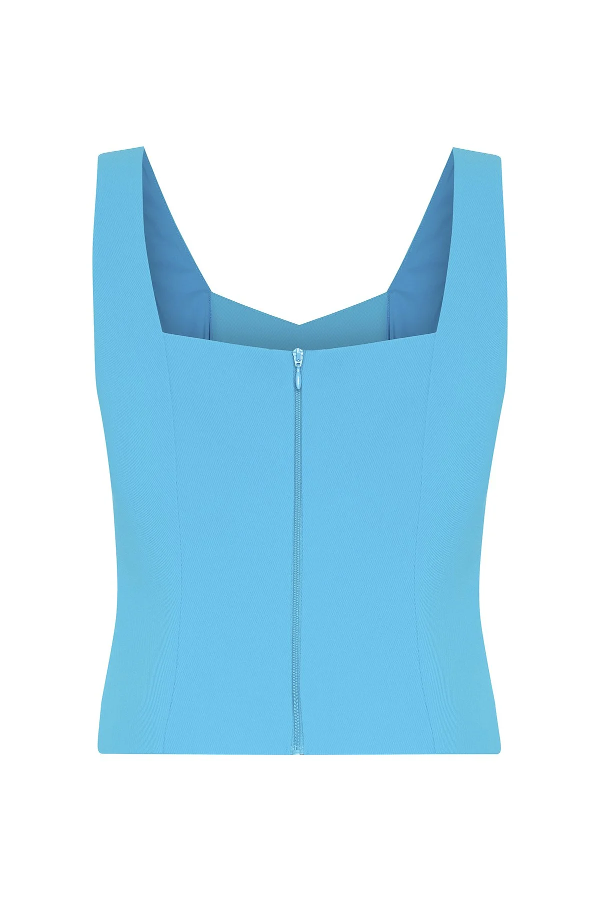 Bele Oturan Kalın Askılı Büstiyer Mavi - 6