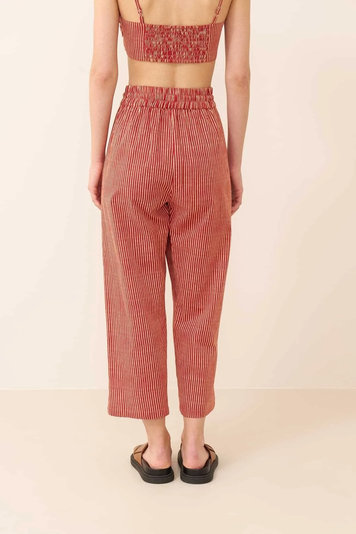 Beli Bağlama Detaylı Pantolon Standart Renk - 2