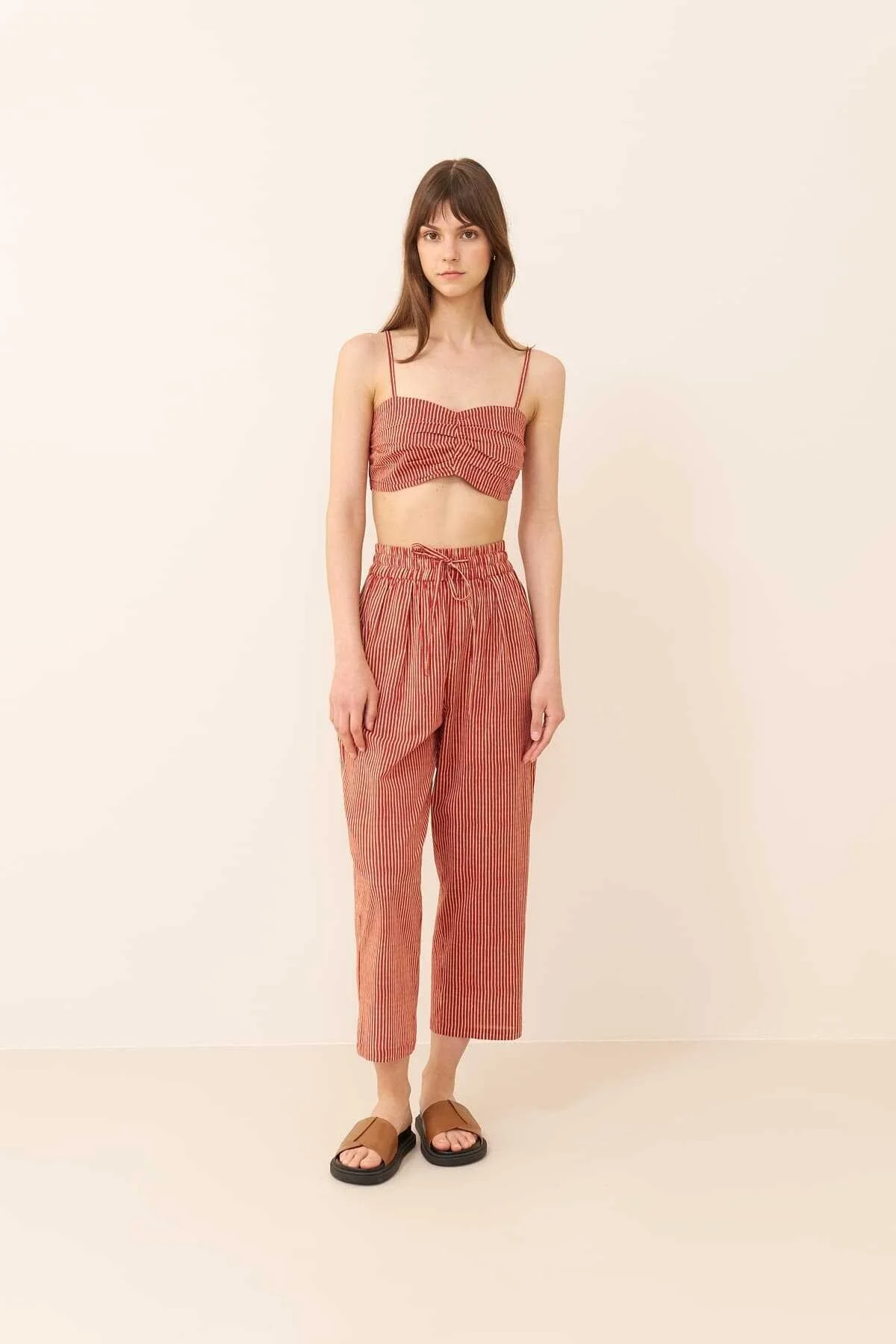 Beli Bağlama Detaylı Pantolon Standart Renk - 1