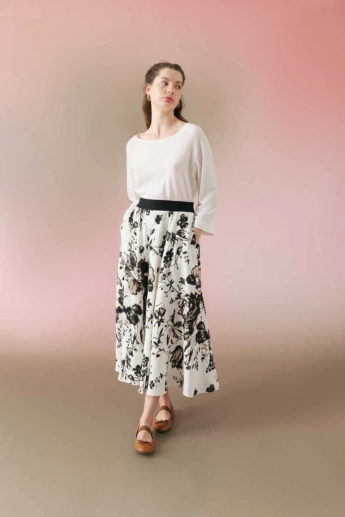 Beli Lastikli Midi Boy Keten Etek Standart Renk - 1