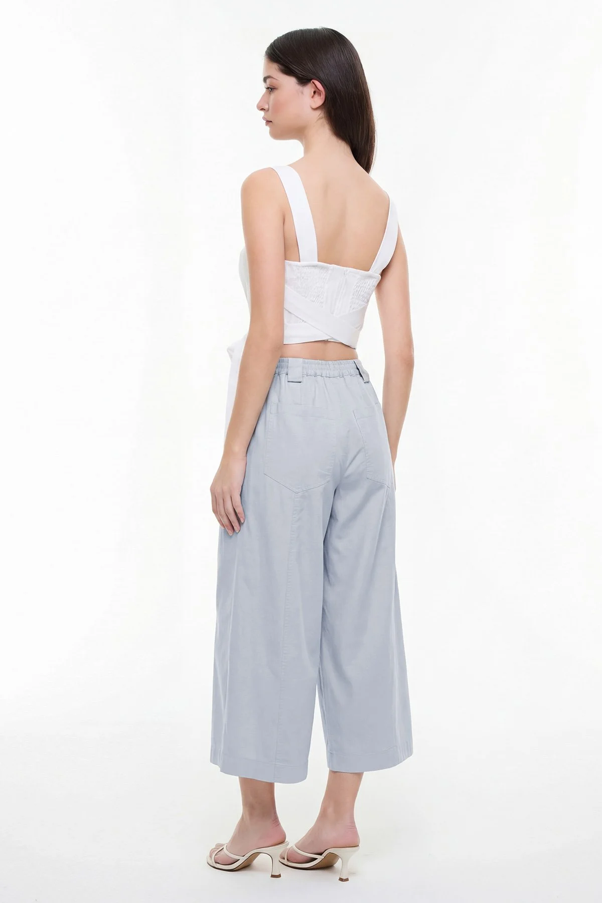 Beli Lastikli Pantolon Buz Mavisi - 2