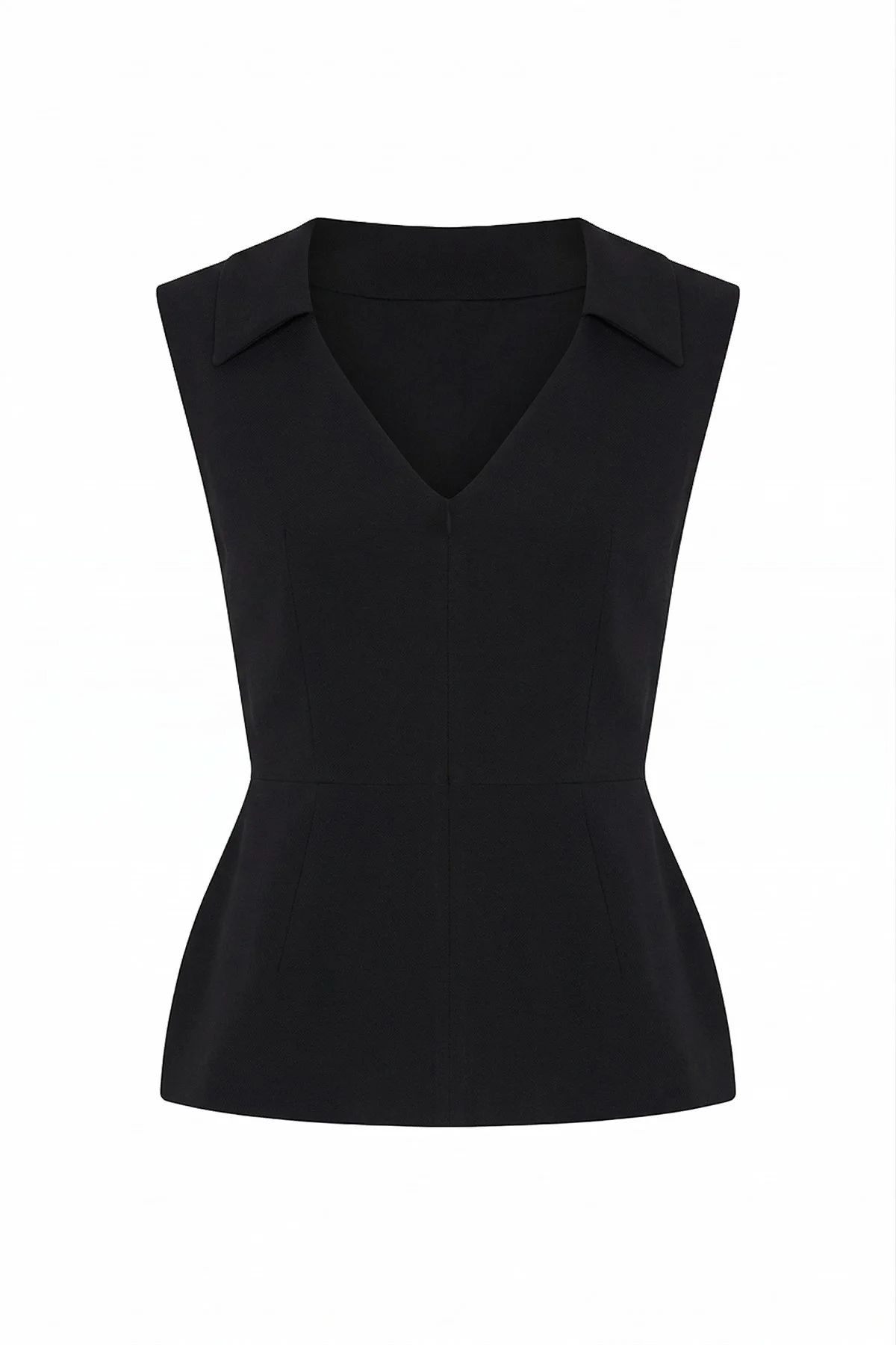 Beli Tokalı Yaka Detaylı Bluz Siyah - 4