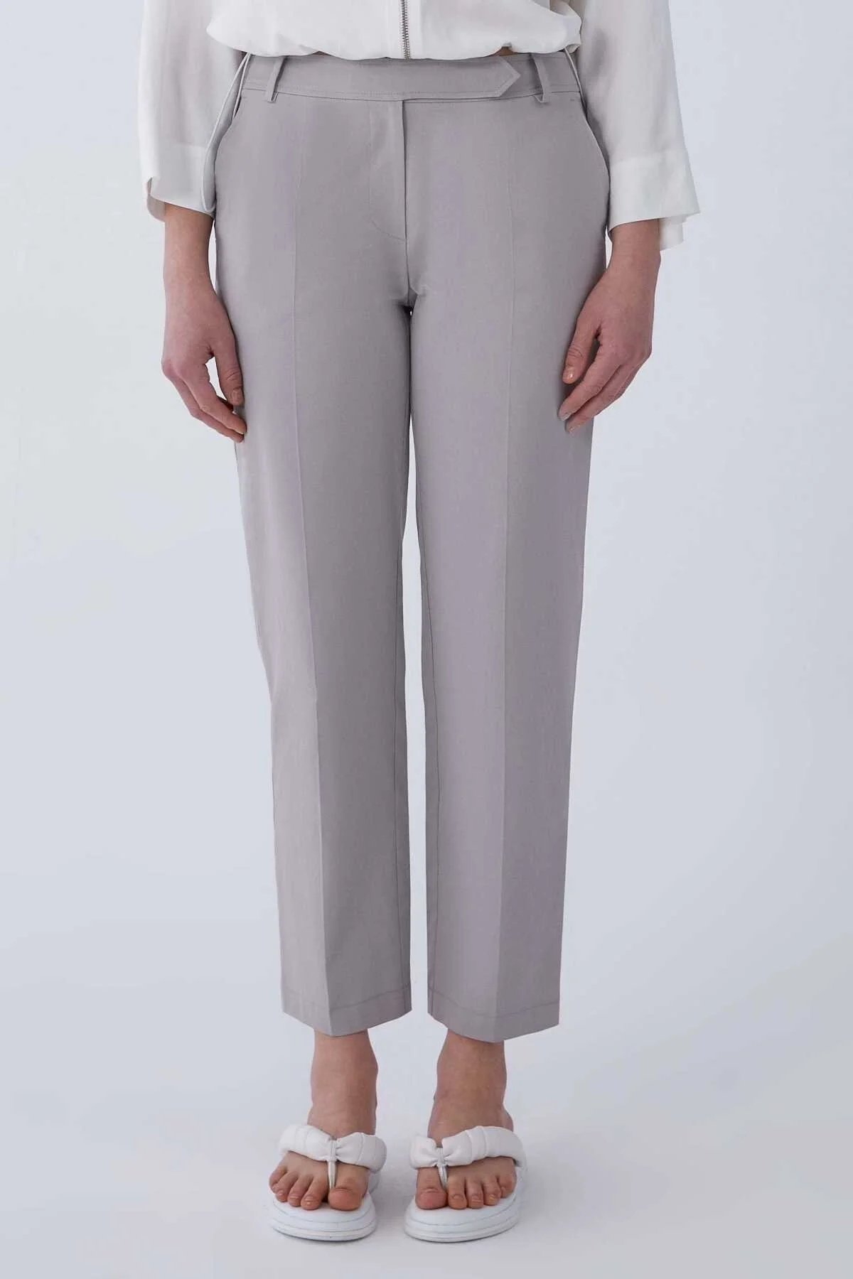 Bilek Boy Kadın Pantolon Taş - 1