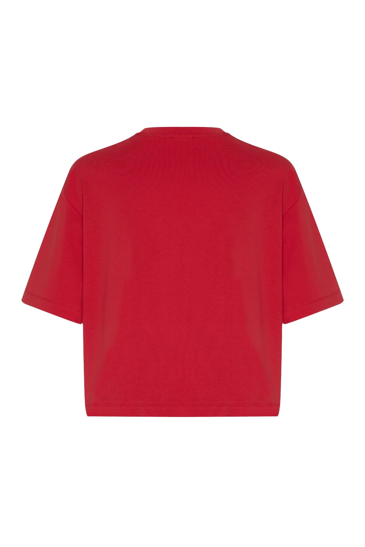 Bisiklet Yaka T-Shirt Kırmızı - 4
