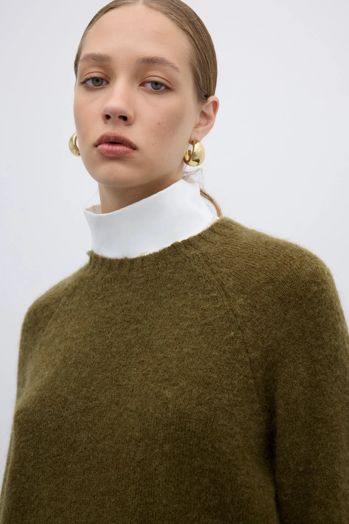 Bisiklet Yaka Triko Olive - 4