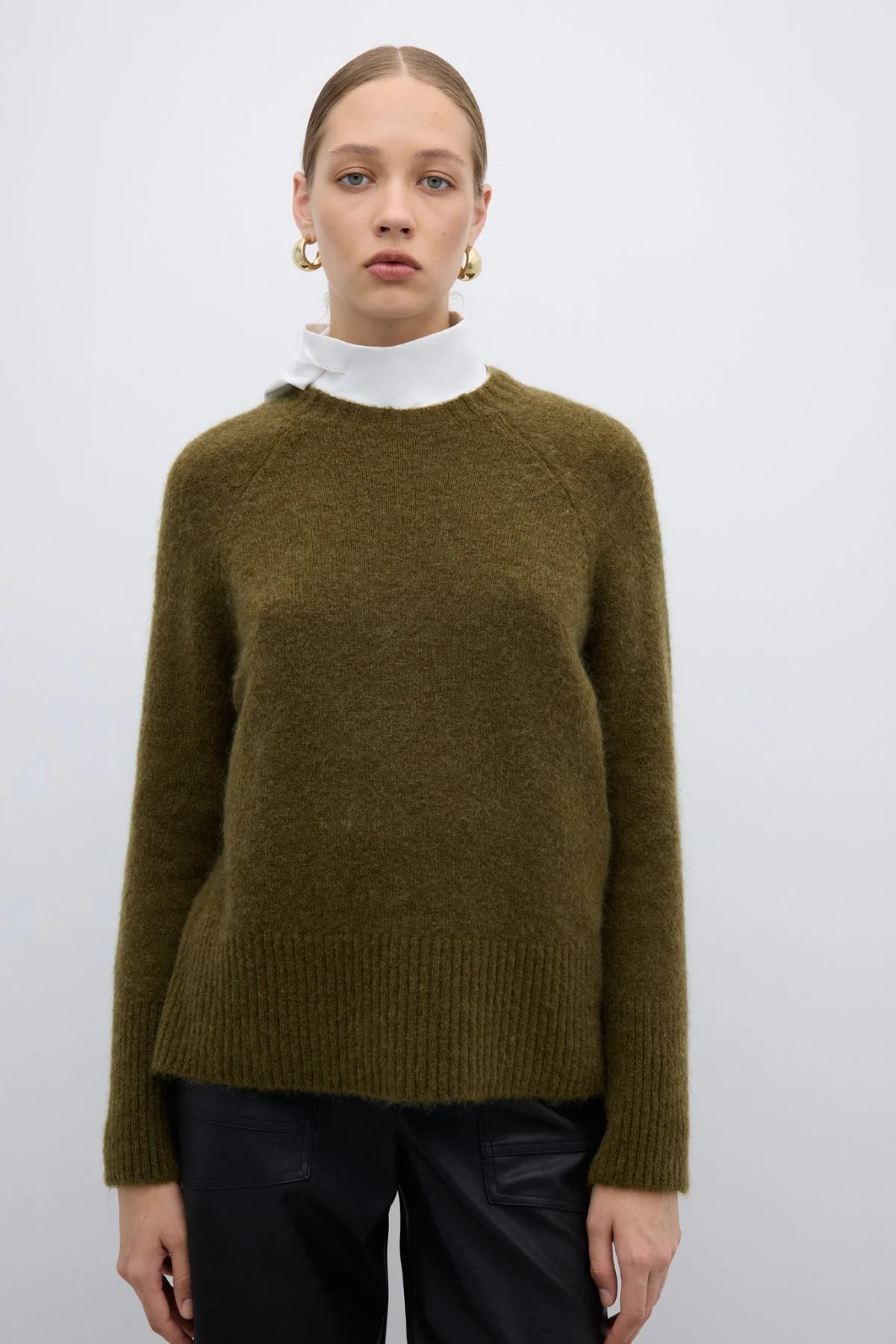 Bisiklet Yaka Triko Olive - 3