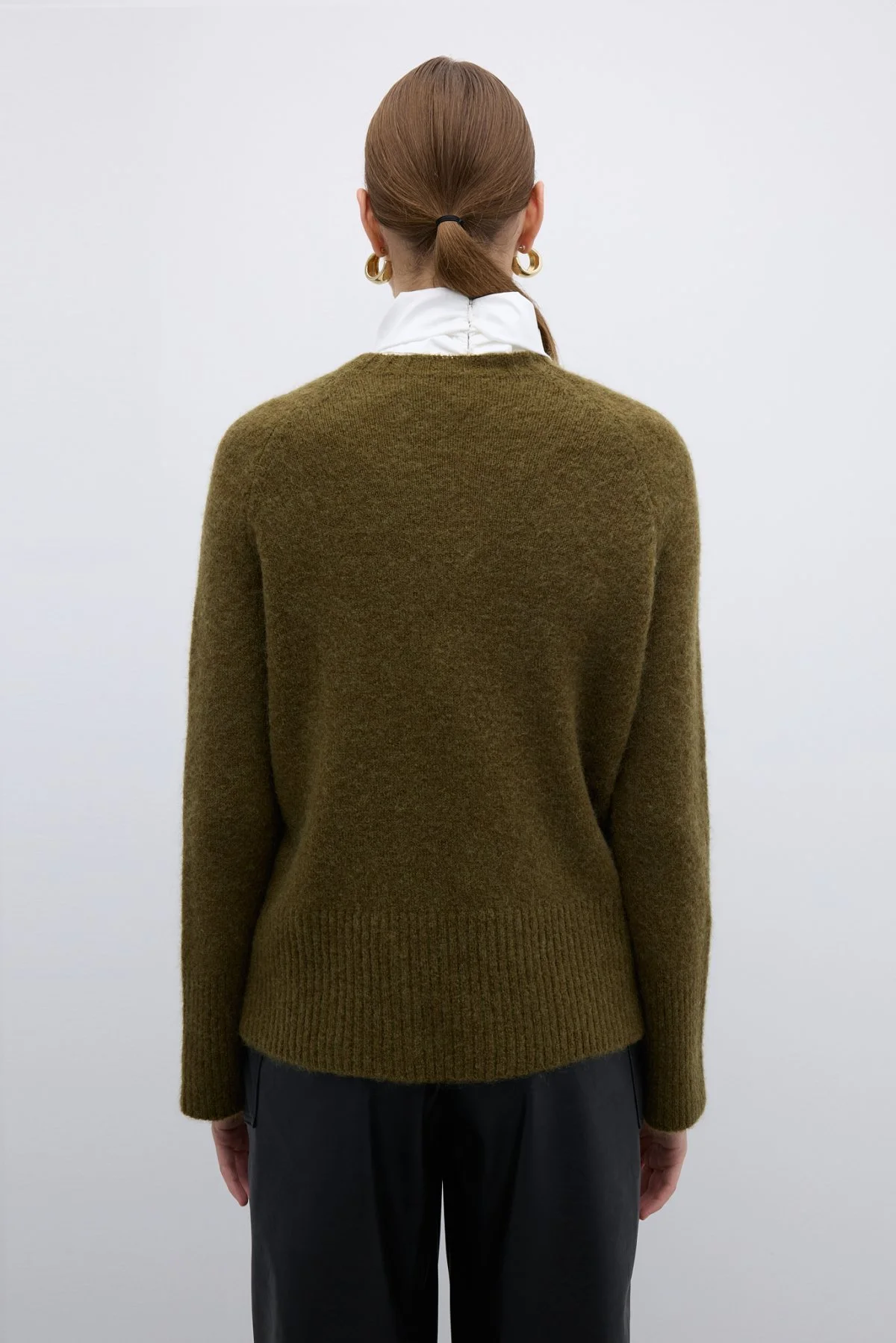 Bisiklet Yaka Triko Olive - 2