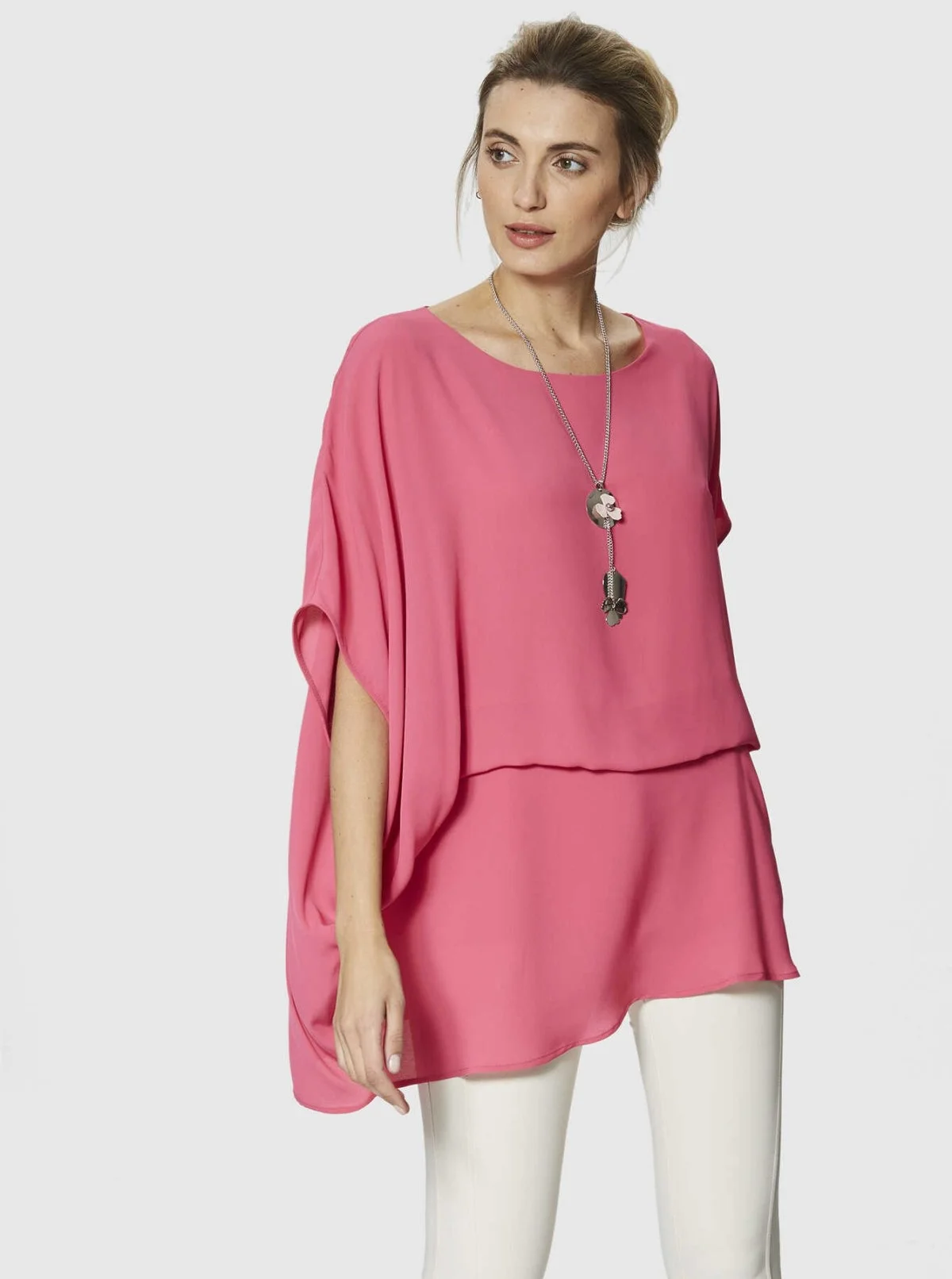 Bol Kesim Bluz Fuşya - 4
