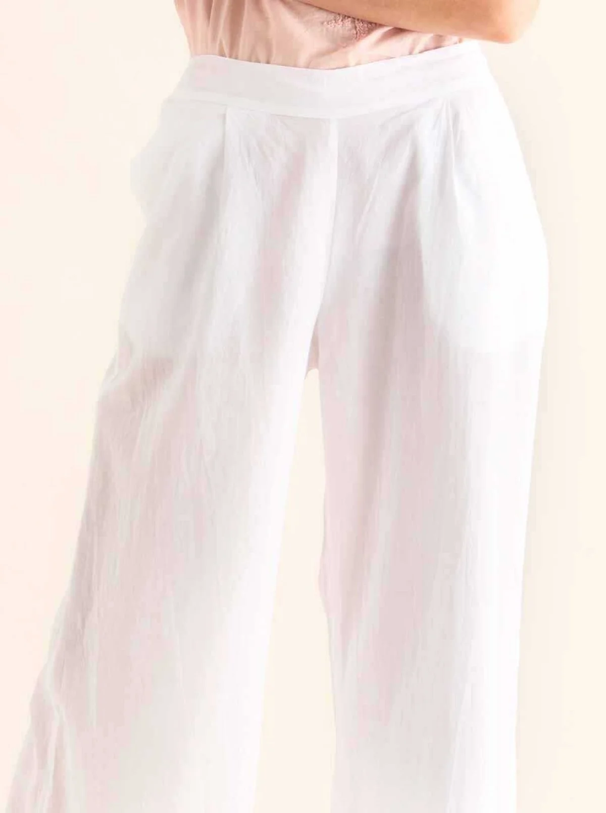 Bol Paça Pantolon Optik Beyaz - 3