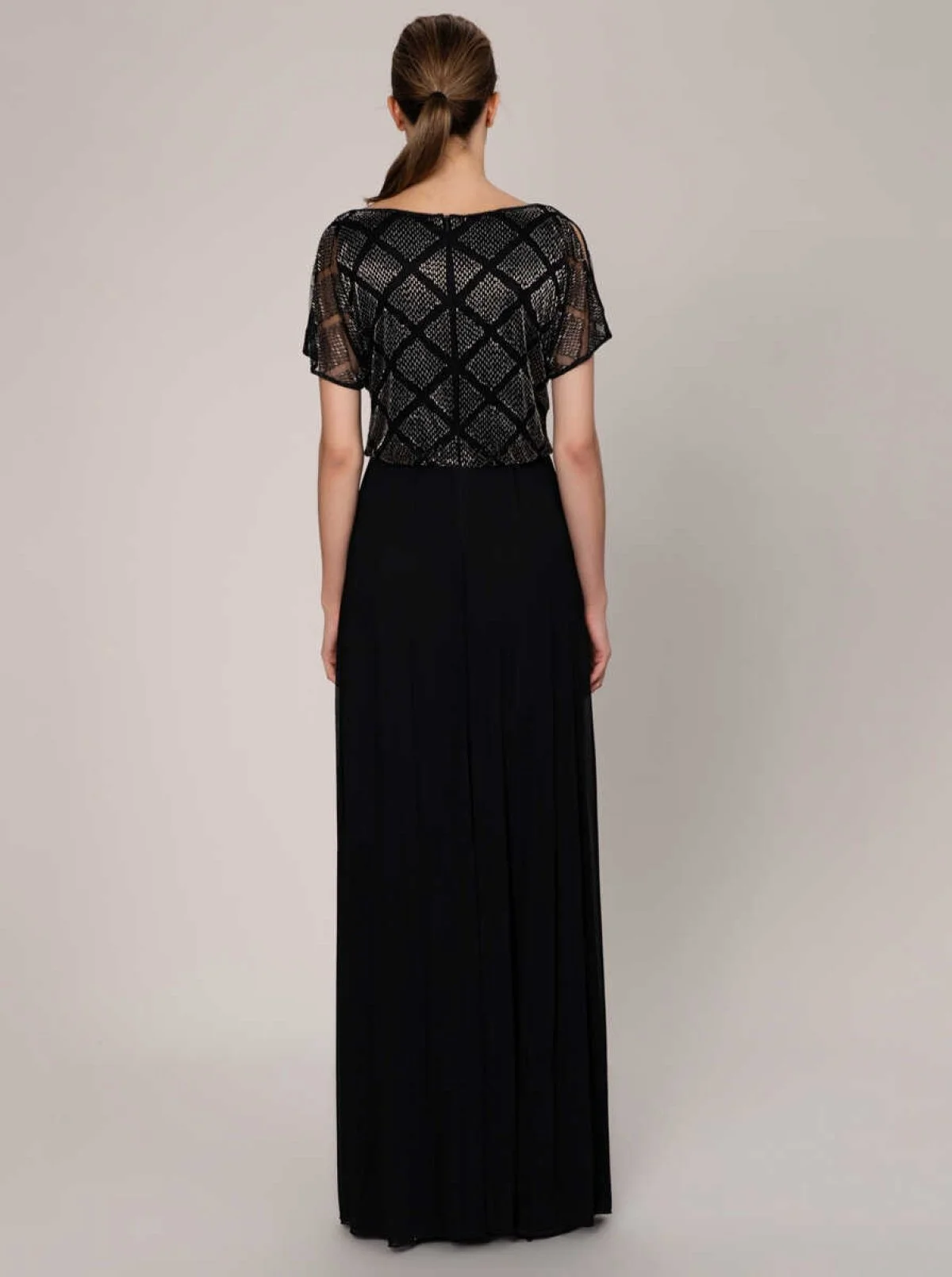  Boncuk Detaylı Abiye Elbise Siyah - 2