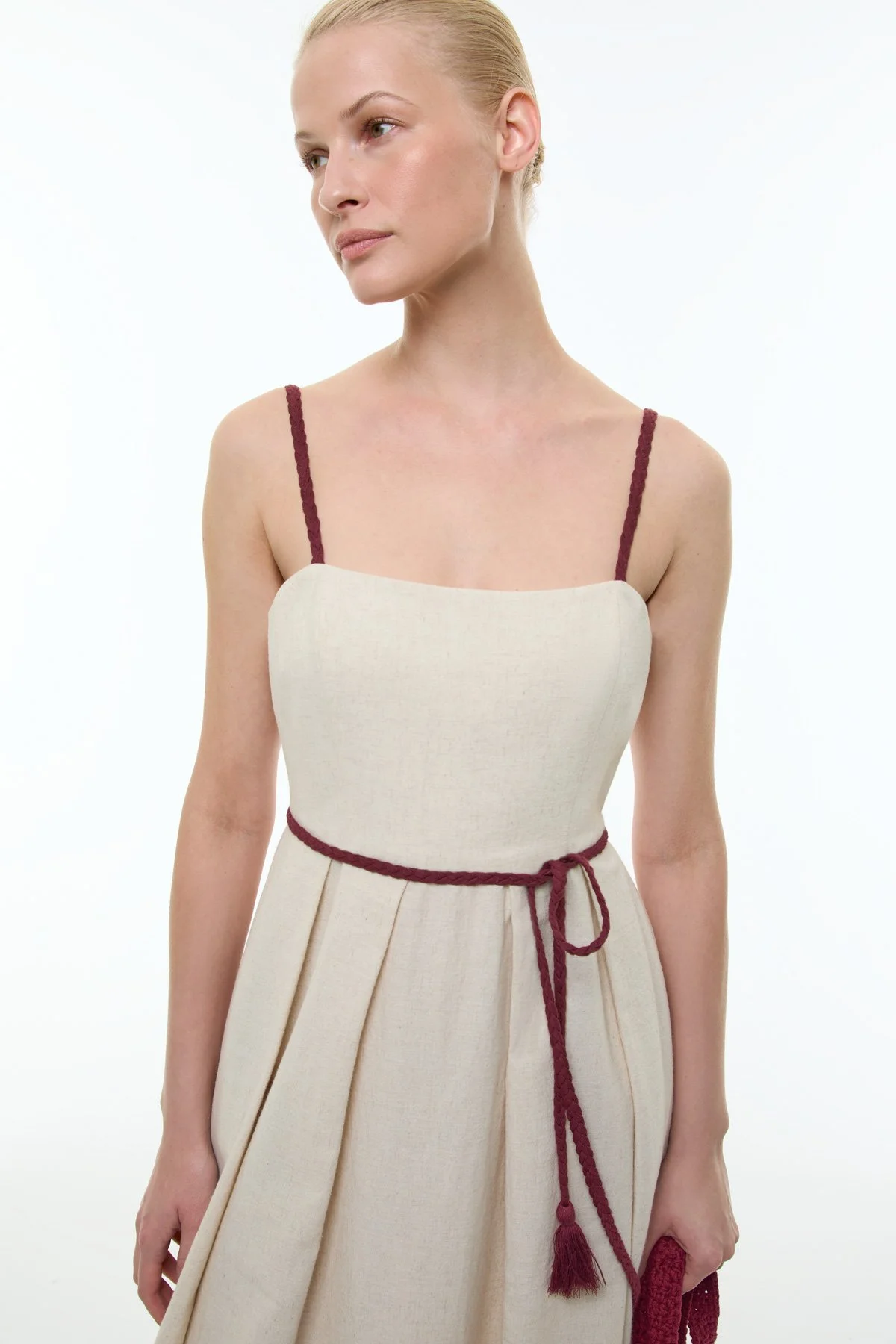 Brodeli Midi Elbise Standart Renk - 3