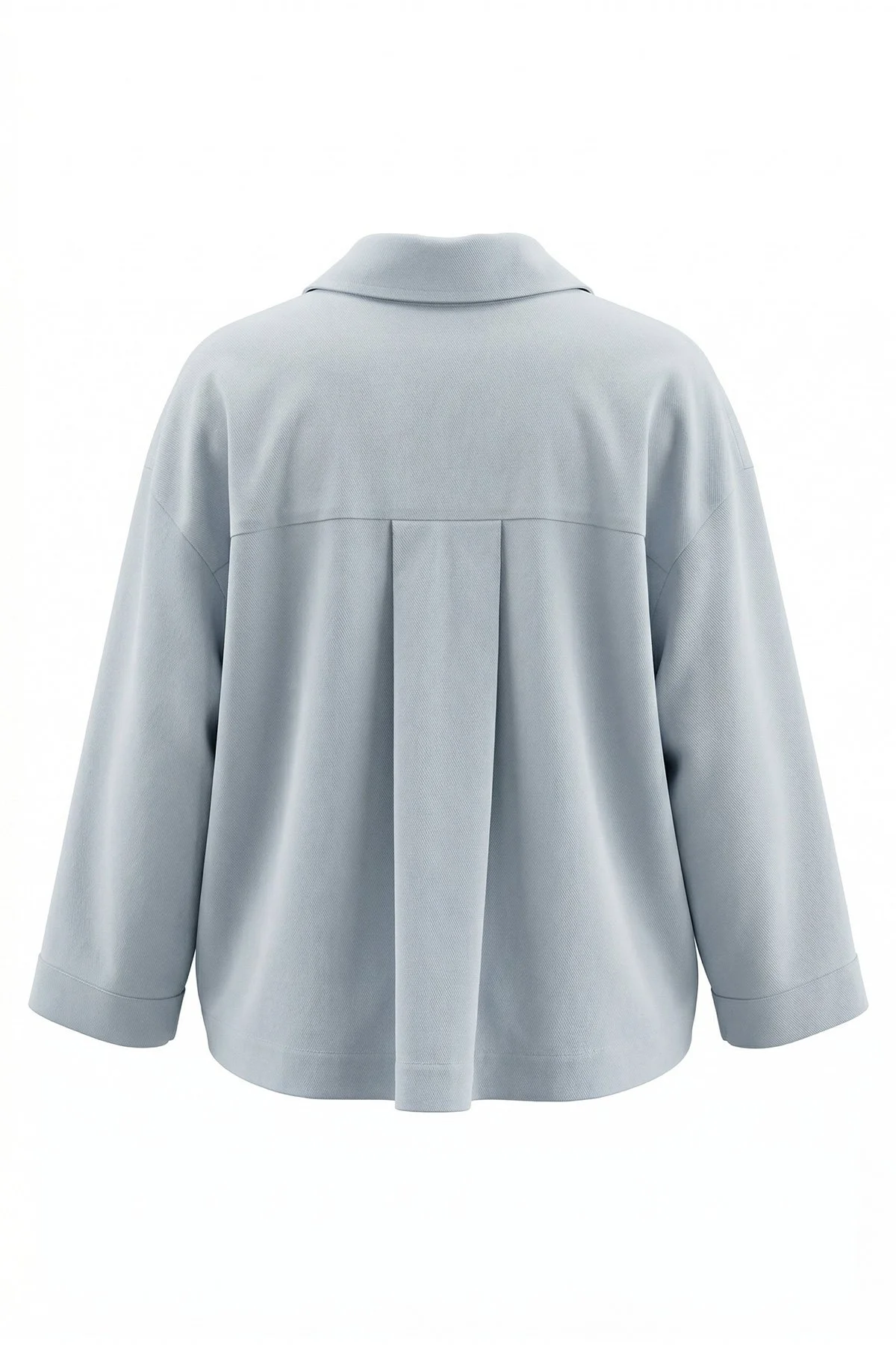 Cep Detaylı Gömlek Buz Mavisi - 4