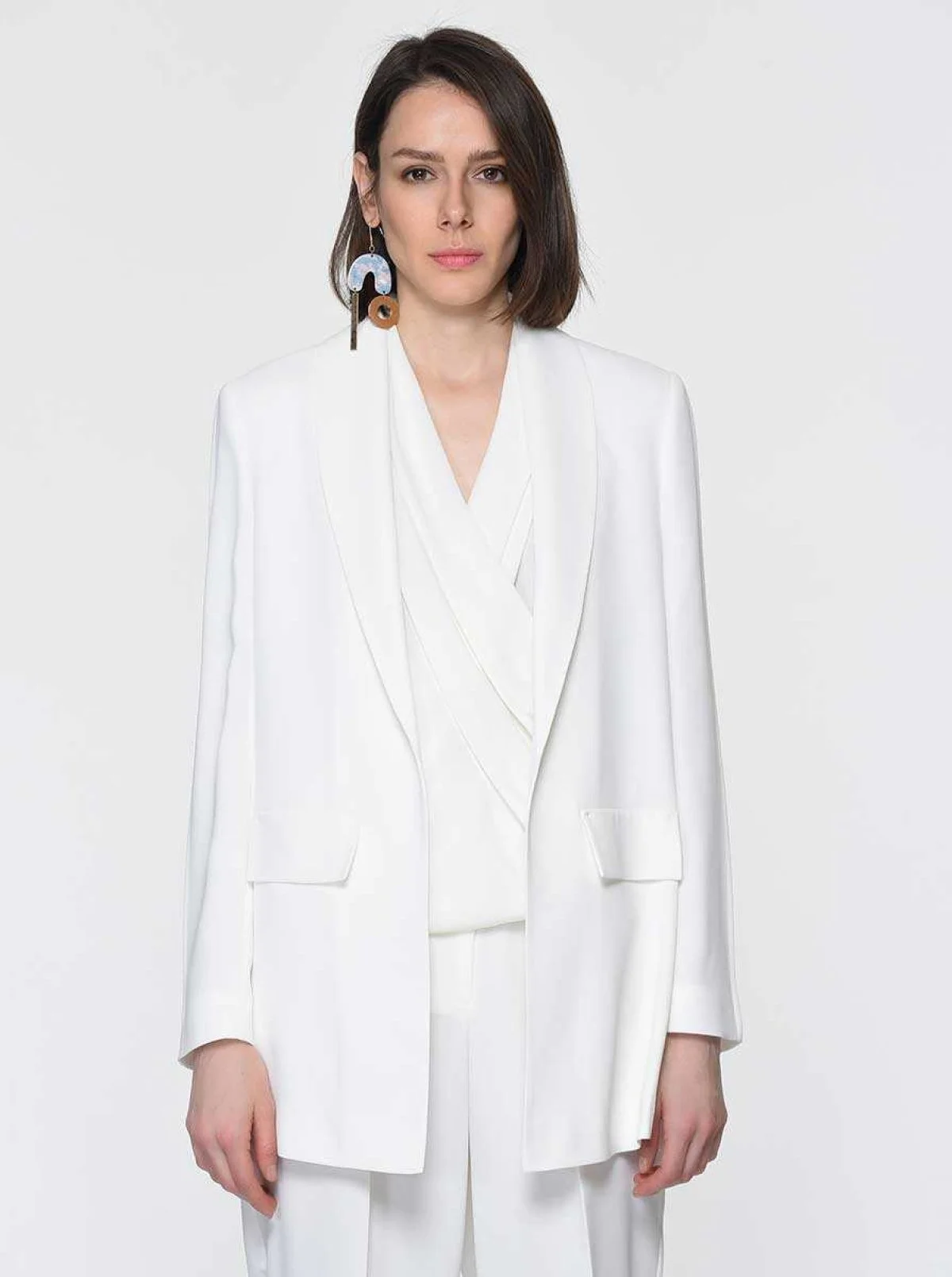 Cep Detaylı Ceket Kemik - 1