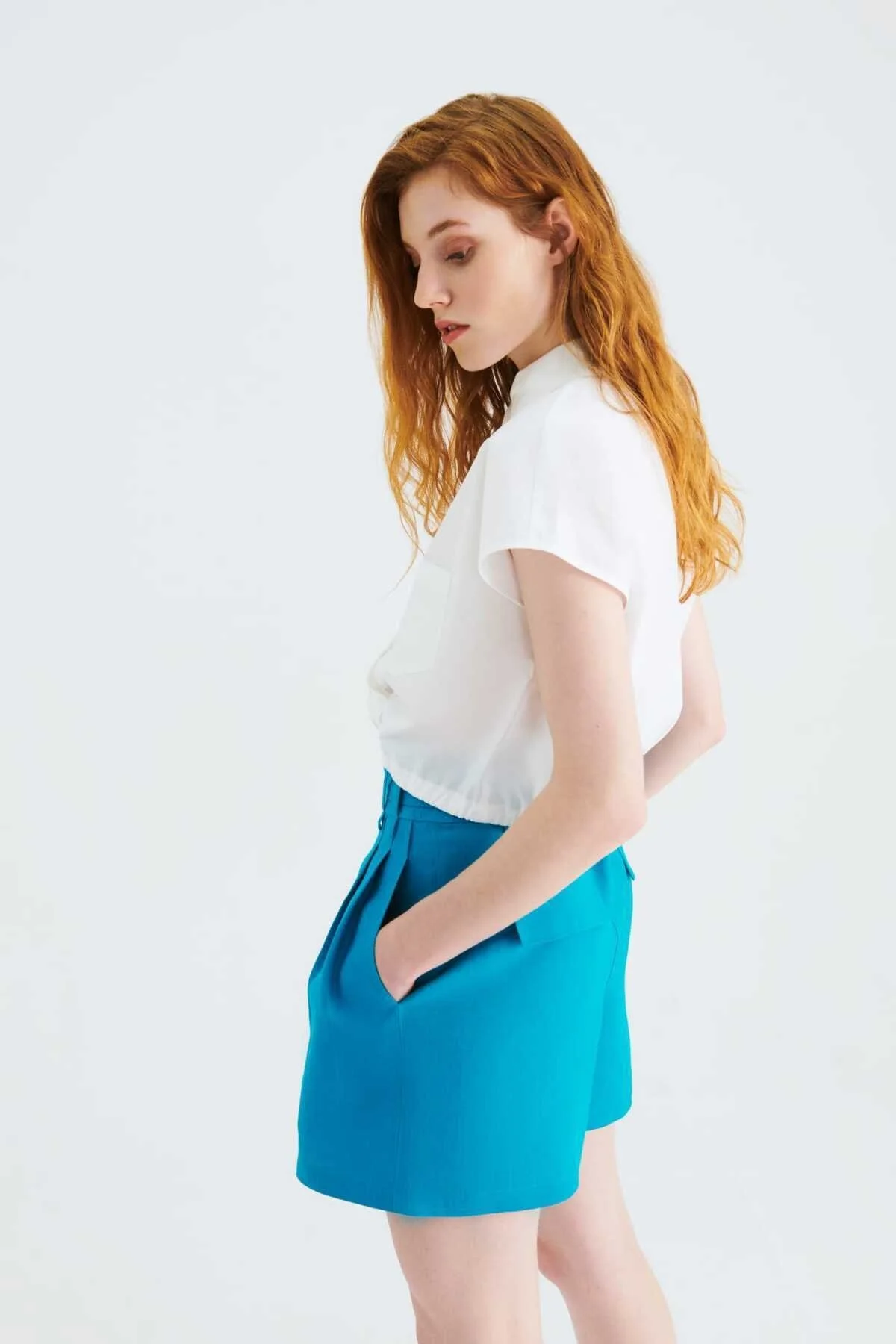 Cep Detaylı Gömlek Beyaz - 2