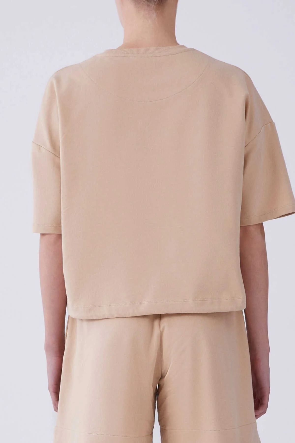 Cep Detaylı Kadın Sweatshirt Bej - 2