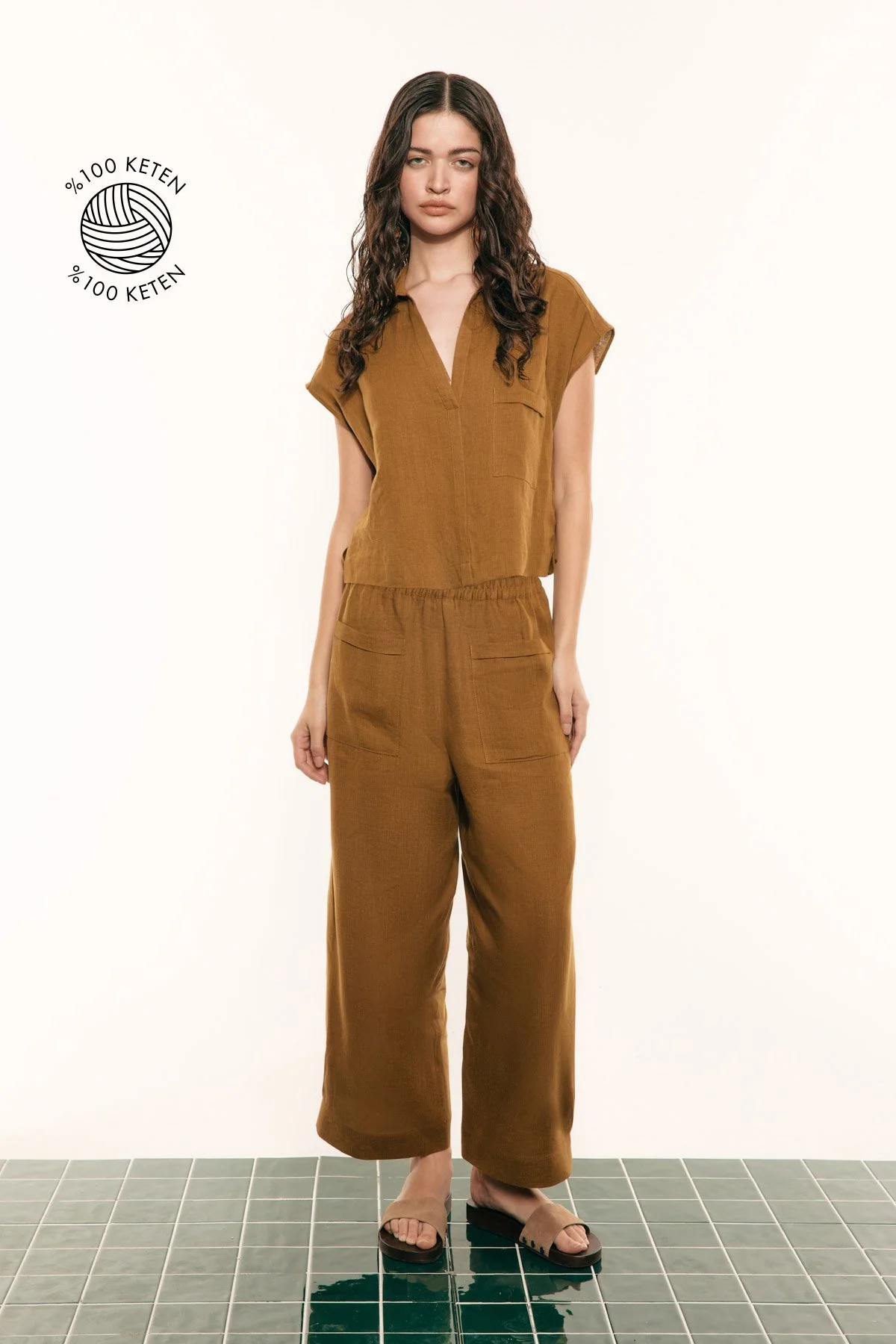 Cep Detaylı Pantolon Olive - 1