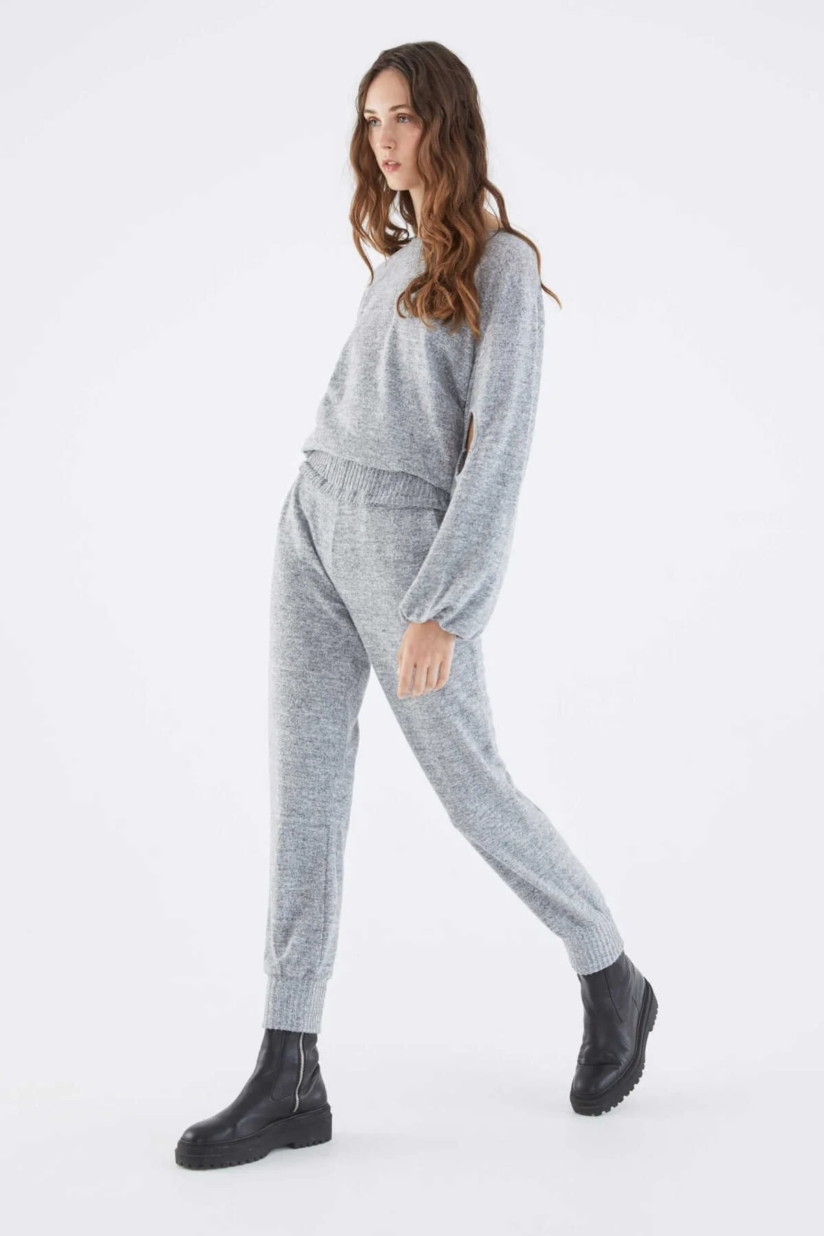  Cepli Eşofman Altı Gri - Melanj - 3