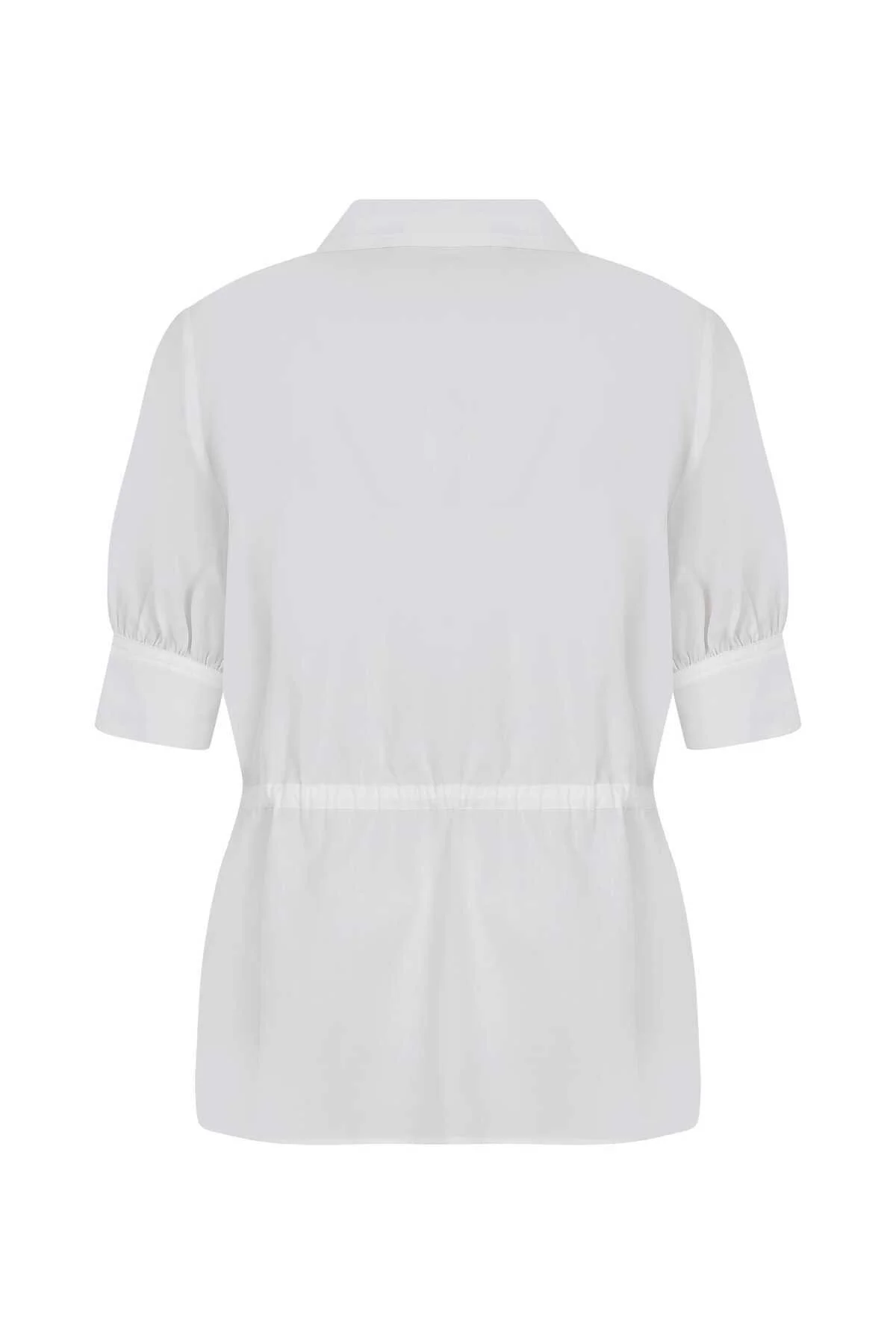 Cepli Kadın Gömlek Beyaz - 5