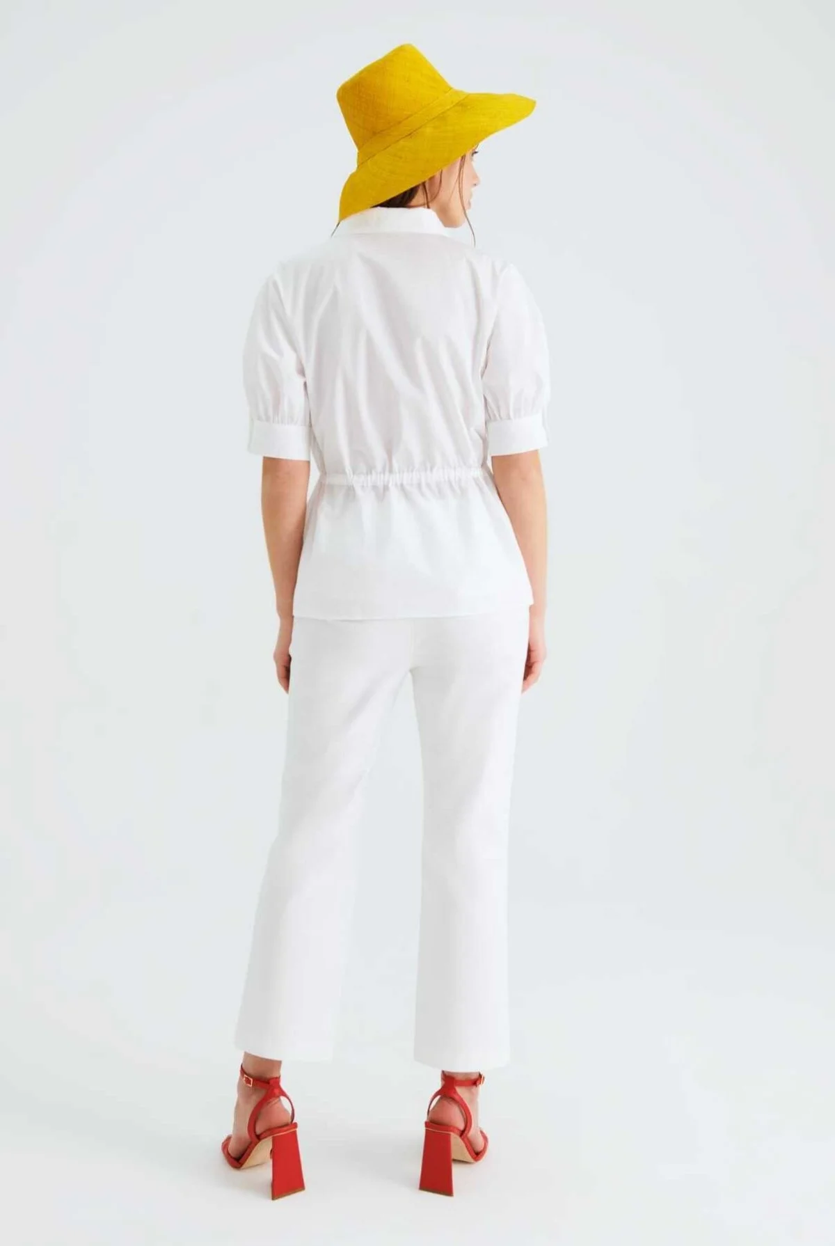 Cepli Kadın Gömlek Beyaz - 2