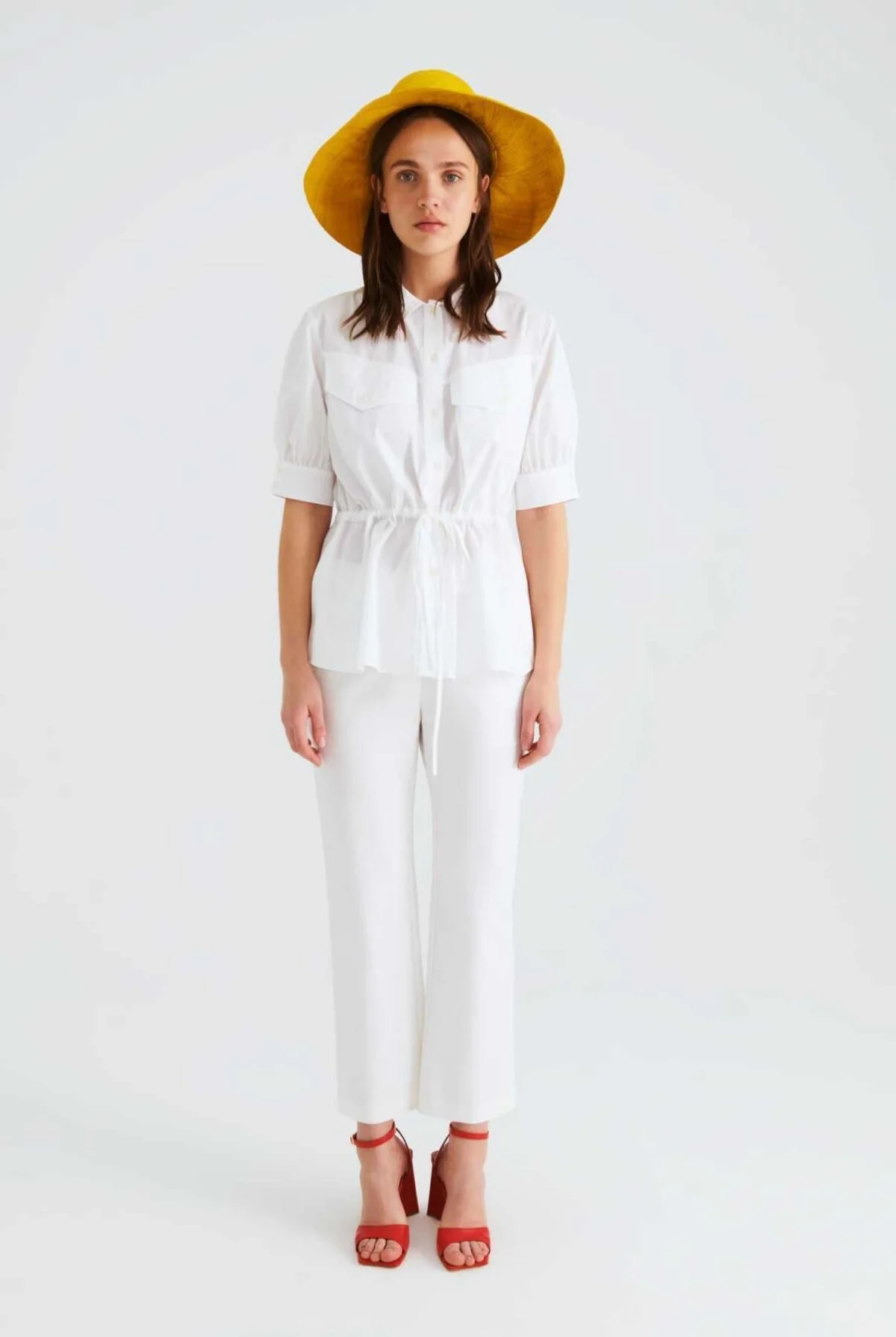 Cepli Kadın Gömlek Beyaz - 1