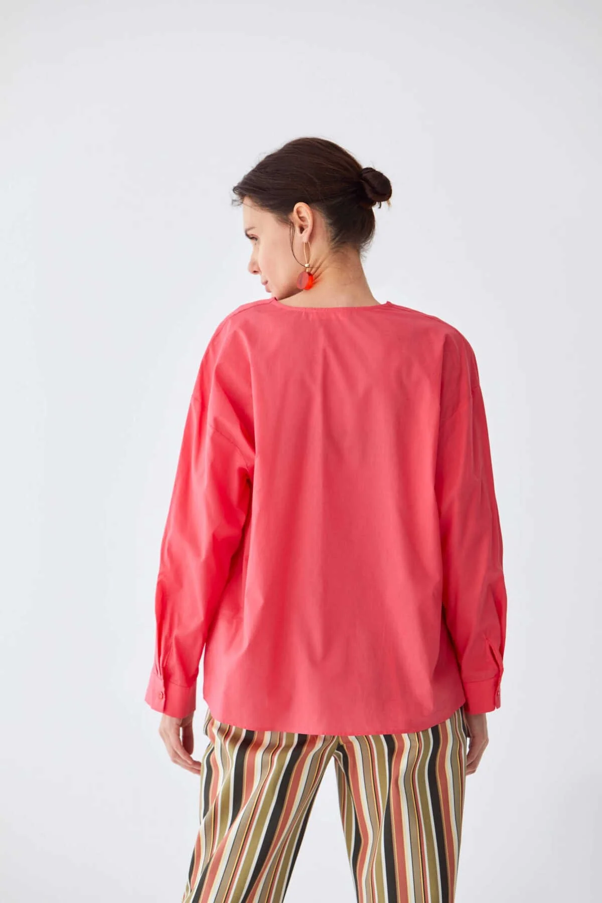 Cepli Kadın Gömlek Fuşya - 2