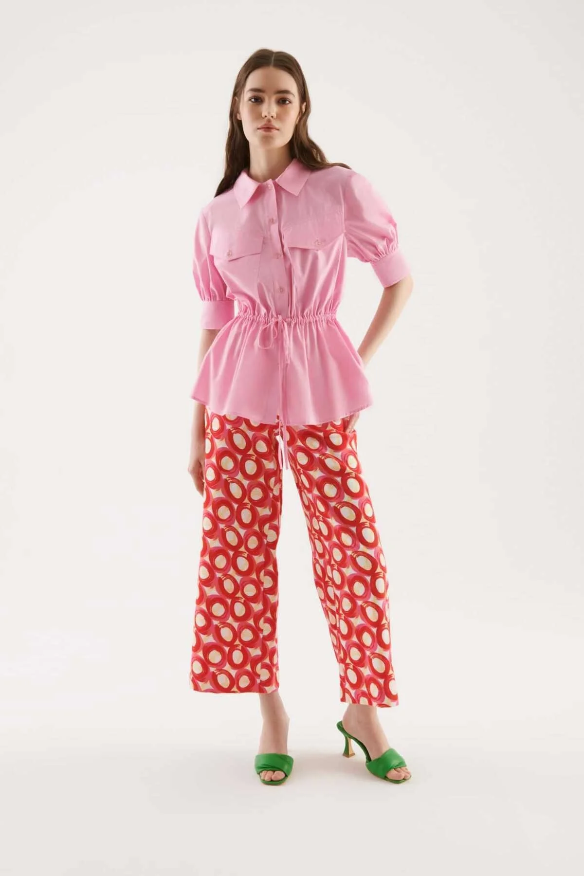 Cepli Kadın Gömlek Pembe - 1