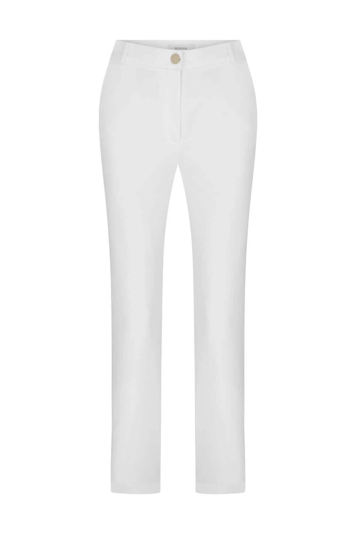 Cepli Kadın Pantolon Beyaz - 4