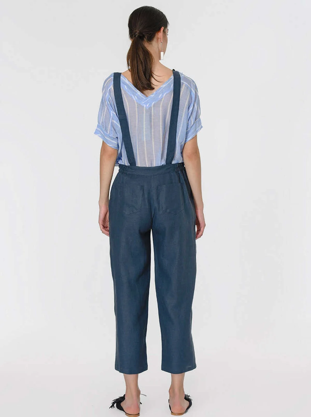 Cepli Keten Salopet İndigo - 2