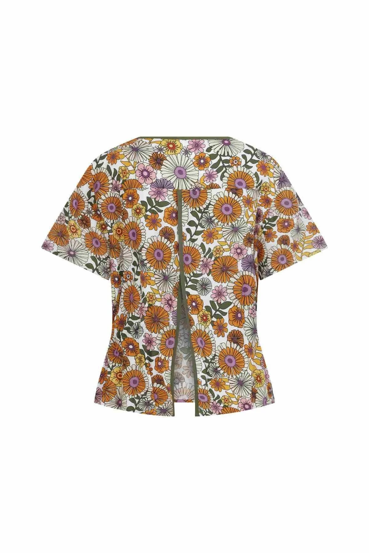 Çiçek Desenli Bluz Standart Renk - 5