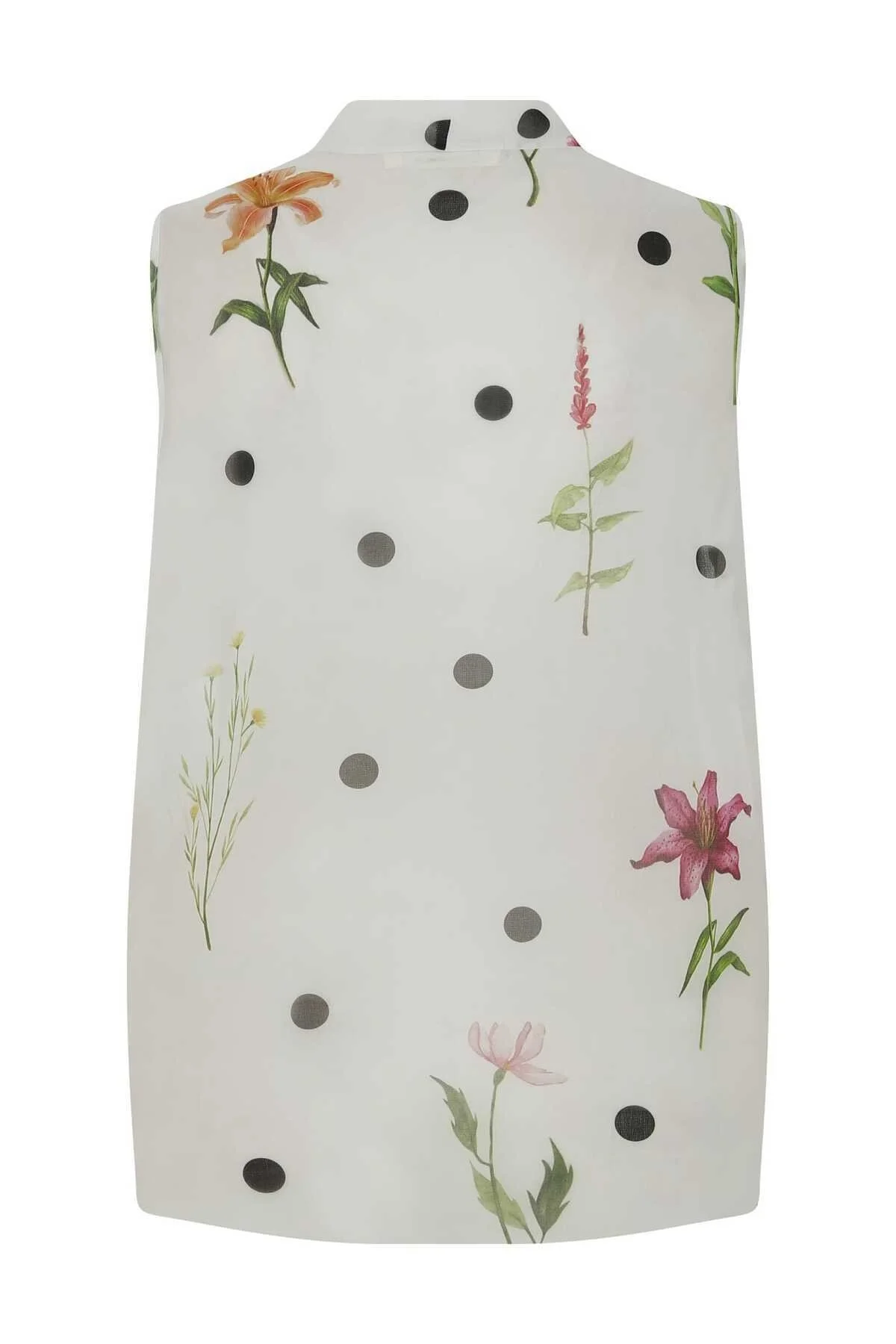 Çiçek Desenli Şifon Bluz Standart Renk - 5