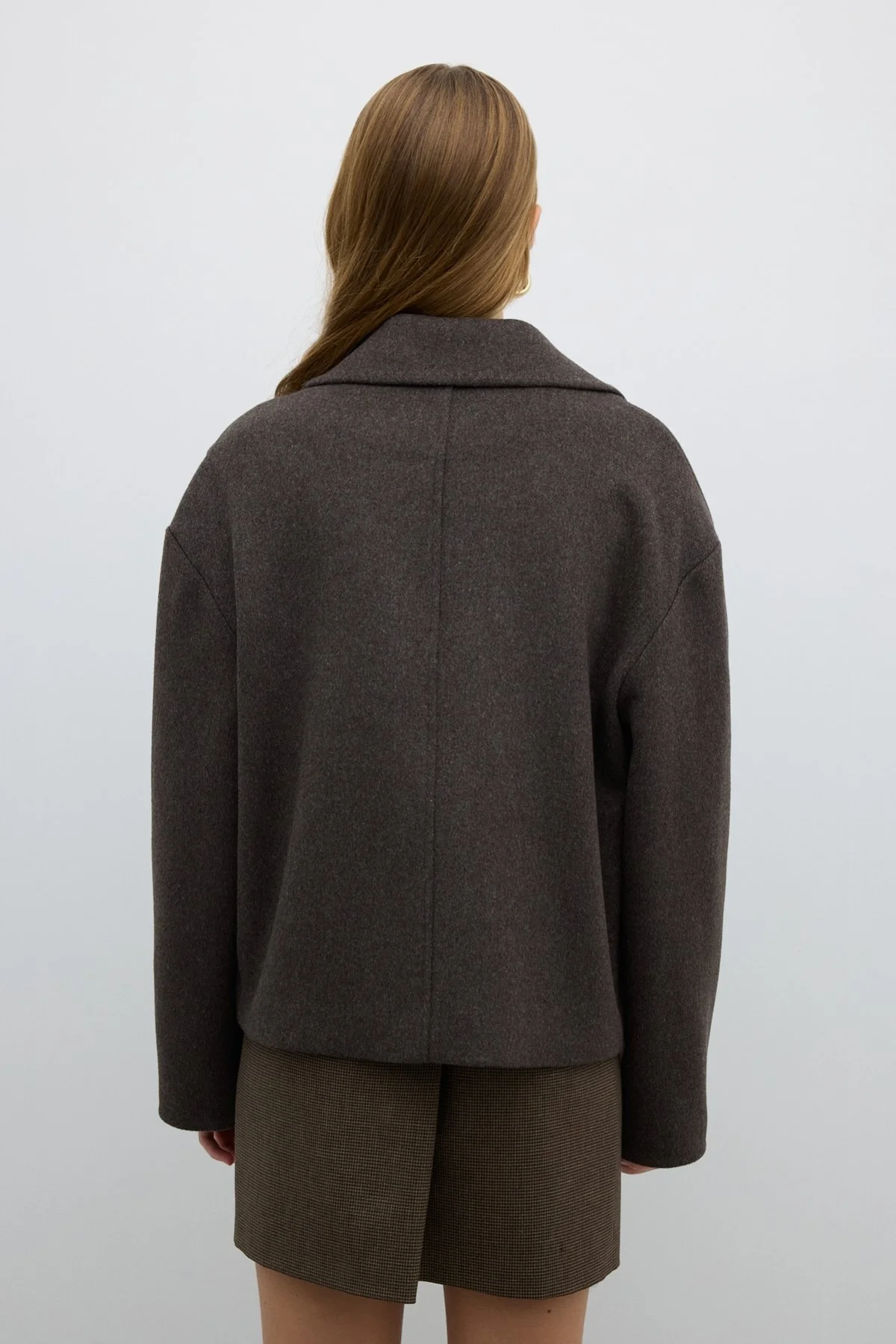 Çift Cepli Önden Çıtçıtlı Mont Kahve - 3